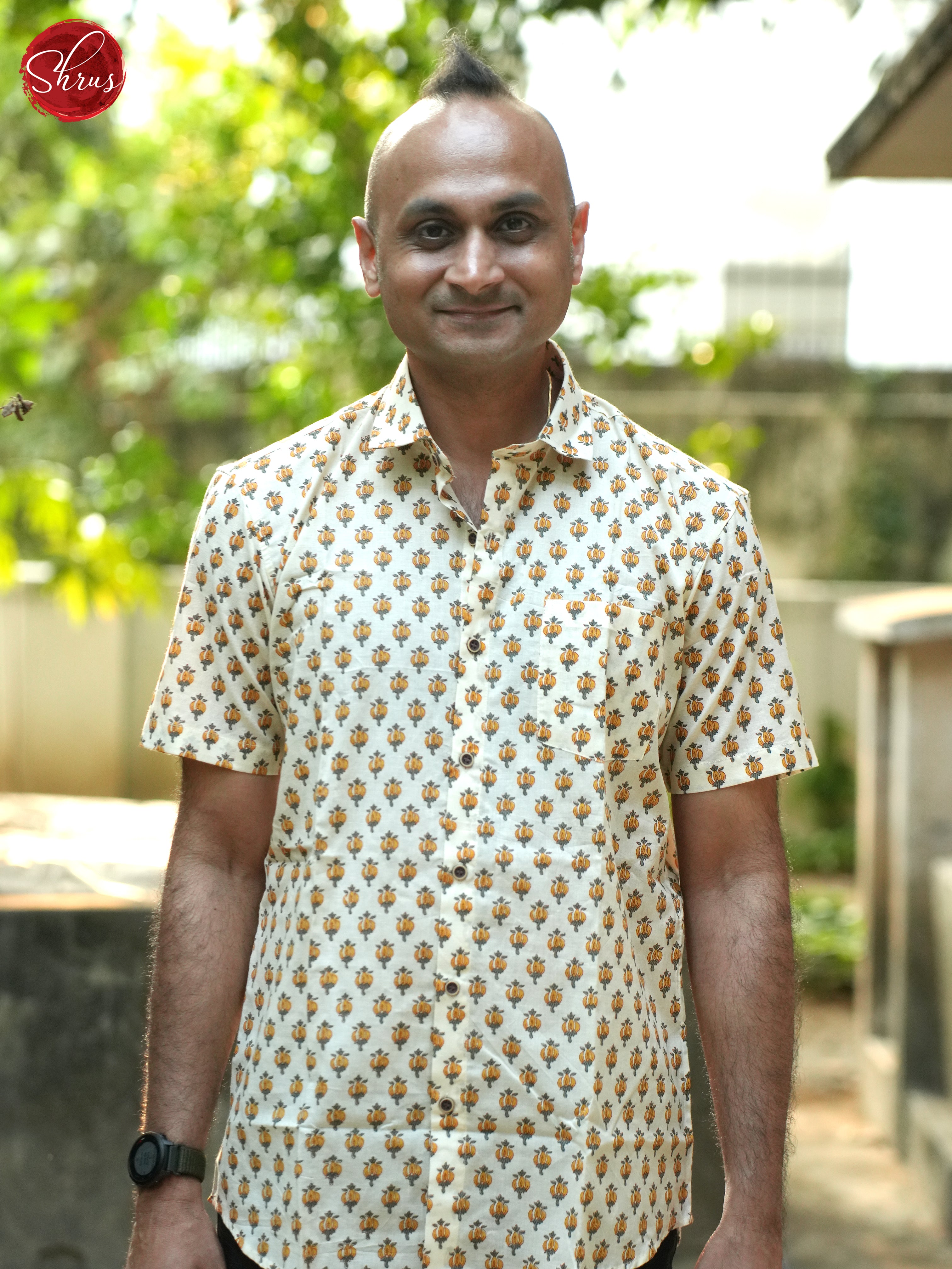 Cream & Yellow- Readymade Shirts - Shop on ShrusEternity.com