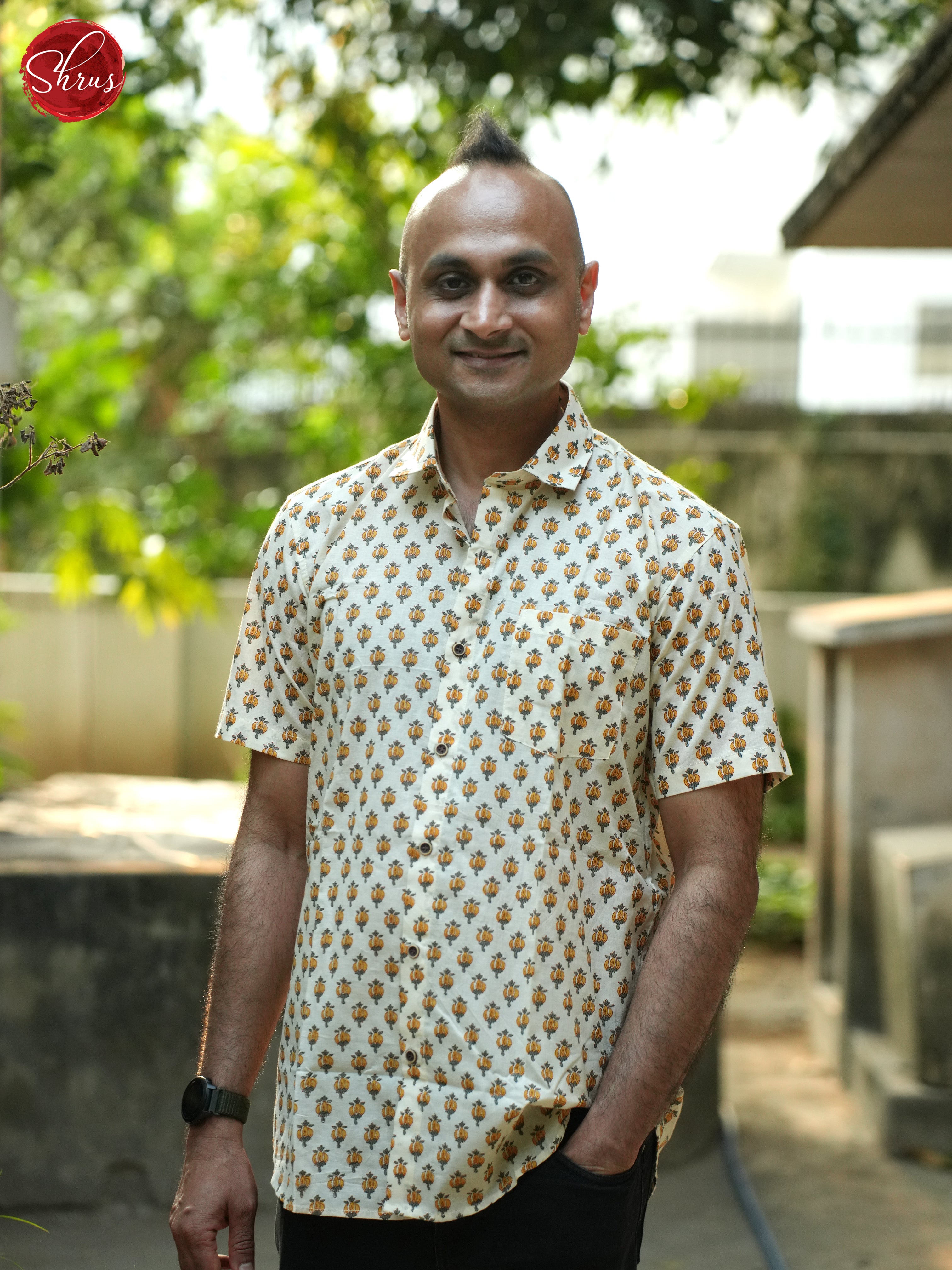 Cream & Yellow- Readymade Shirts - Shop on ShrusEternity.com