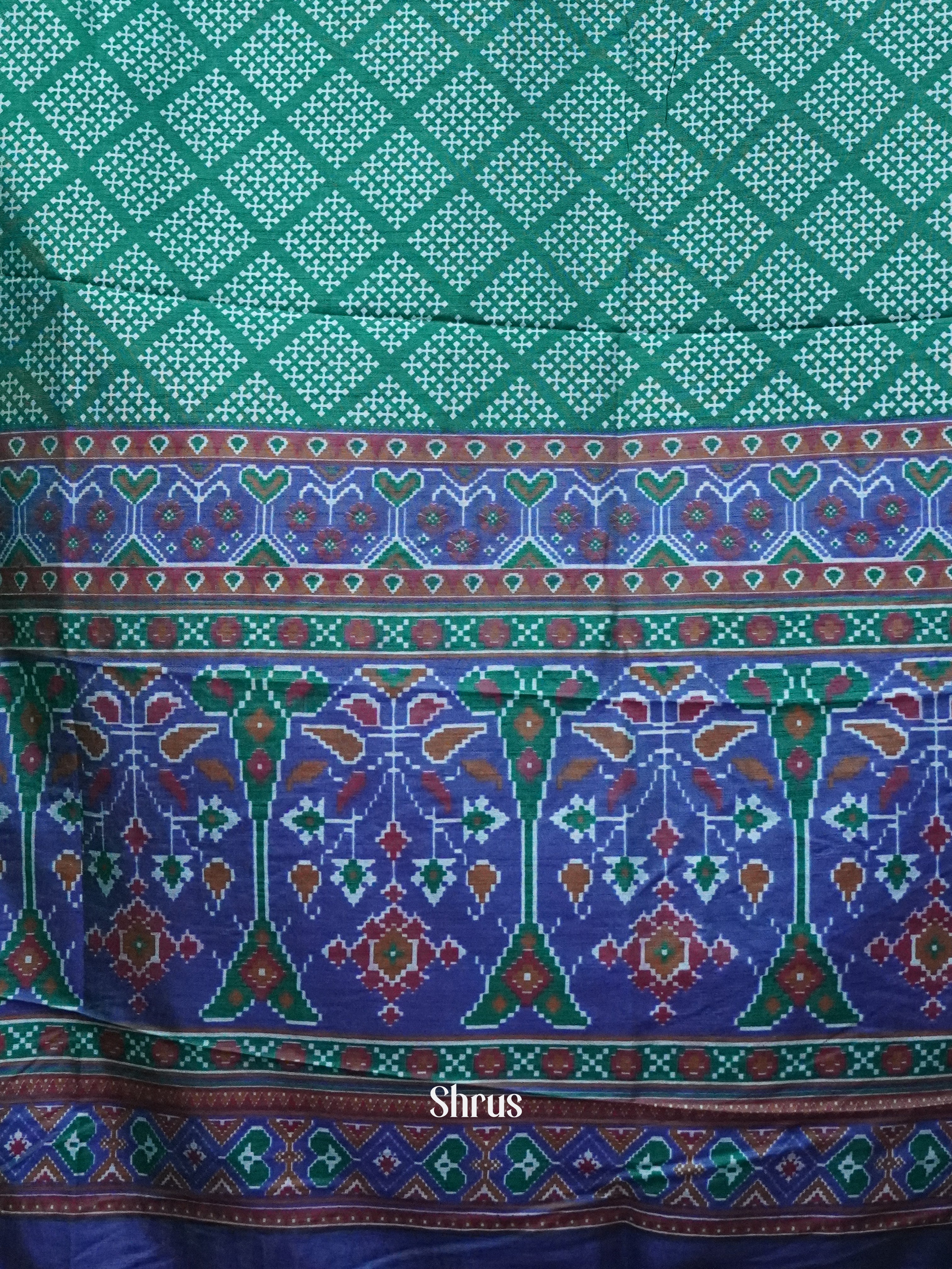 Green & Purple - Semi Patola Dupatta - Shop on ShrusEternity.com