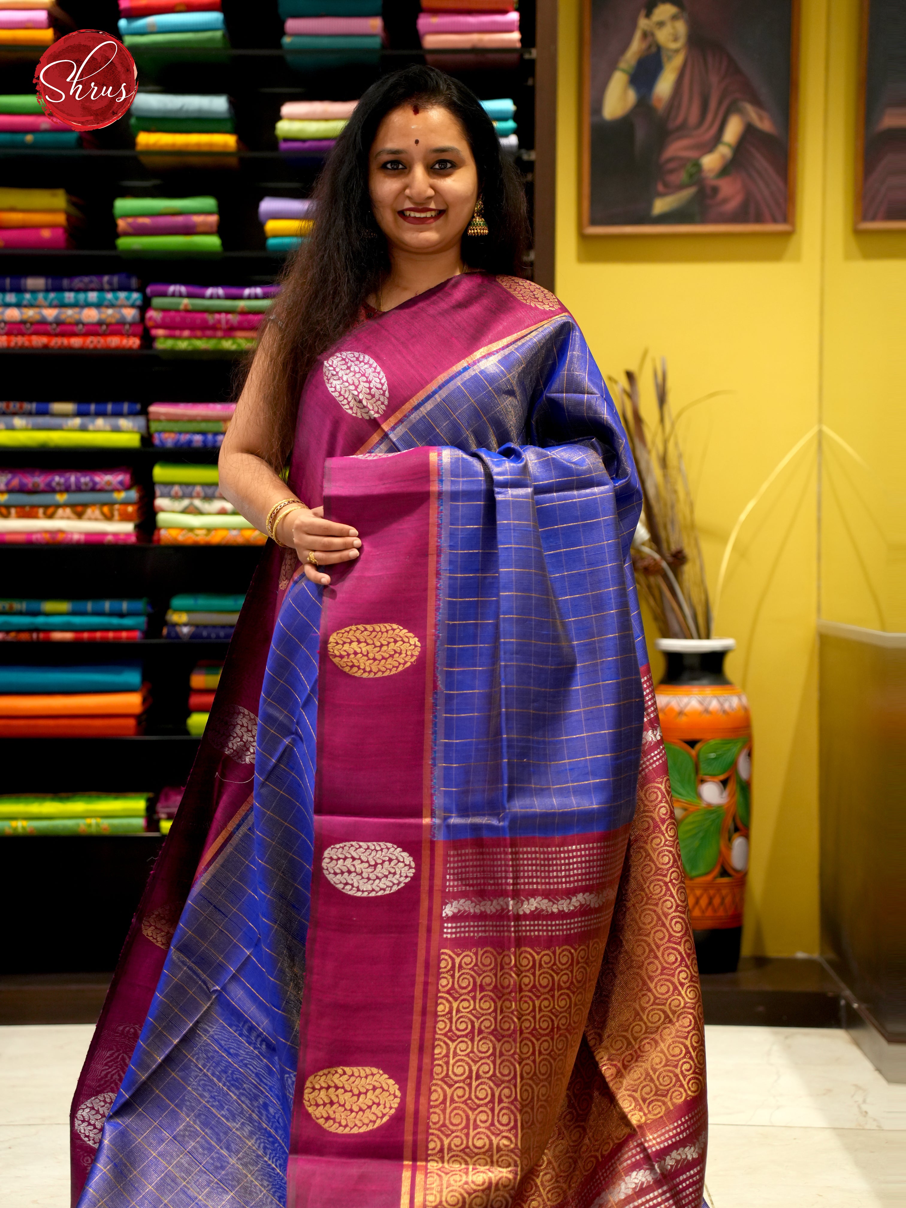 Blue & Majenta - Raw Silk - Shop on ShrusEternity.com