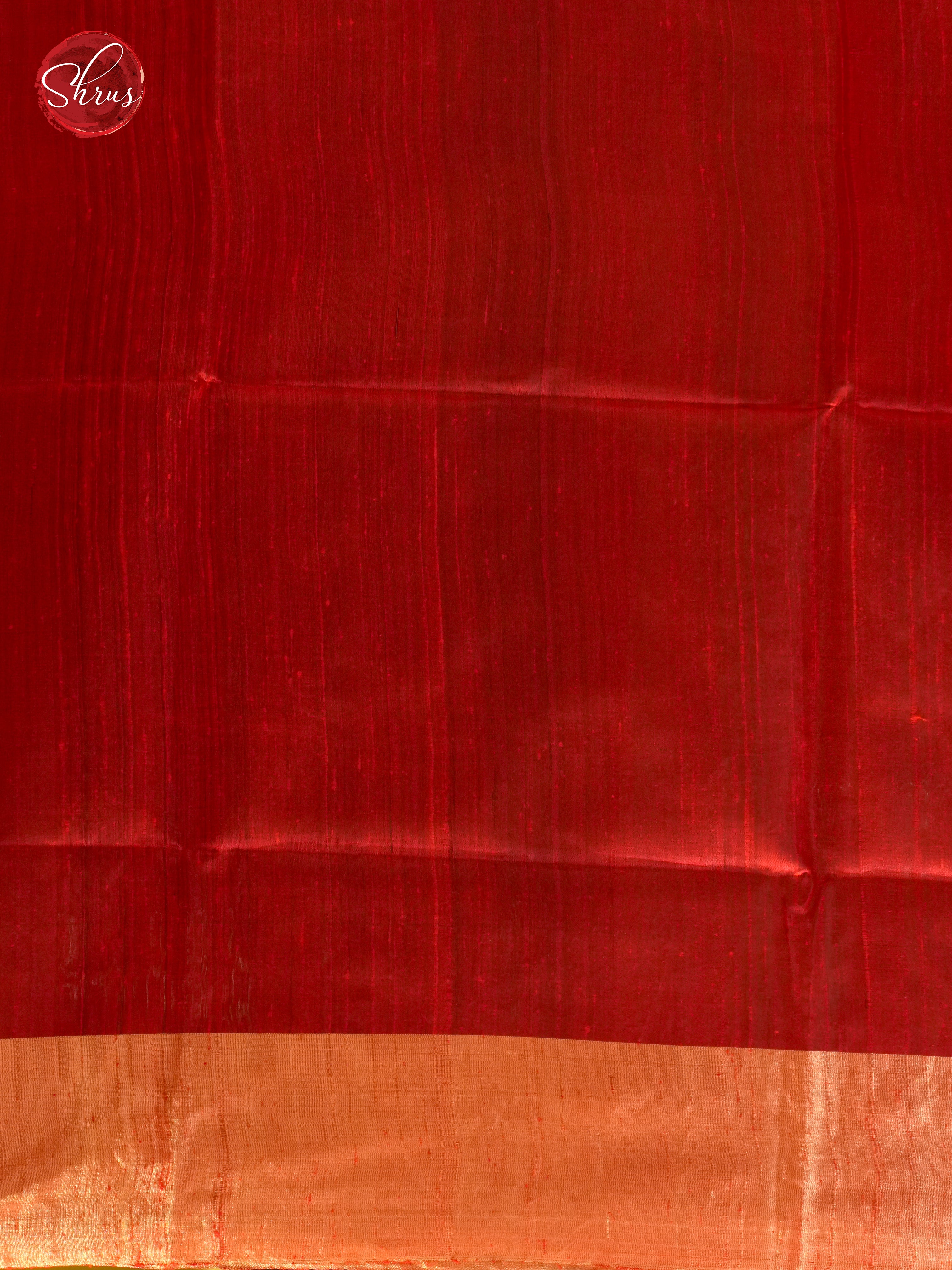 Gold & Red/Black - Raw Silk Saree - Shop on ShrusEternity.com