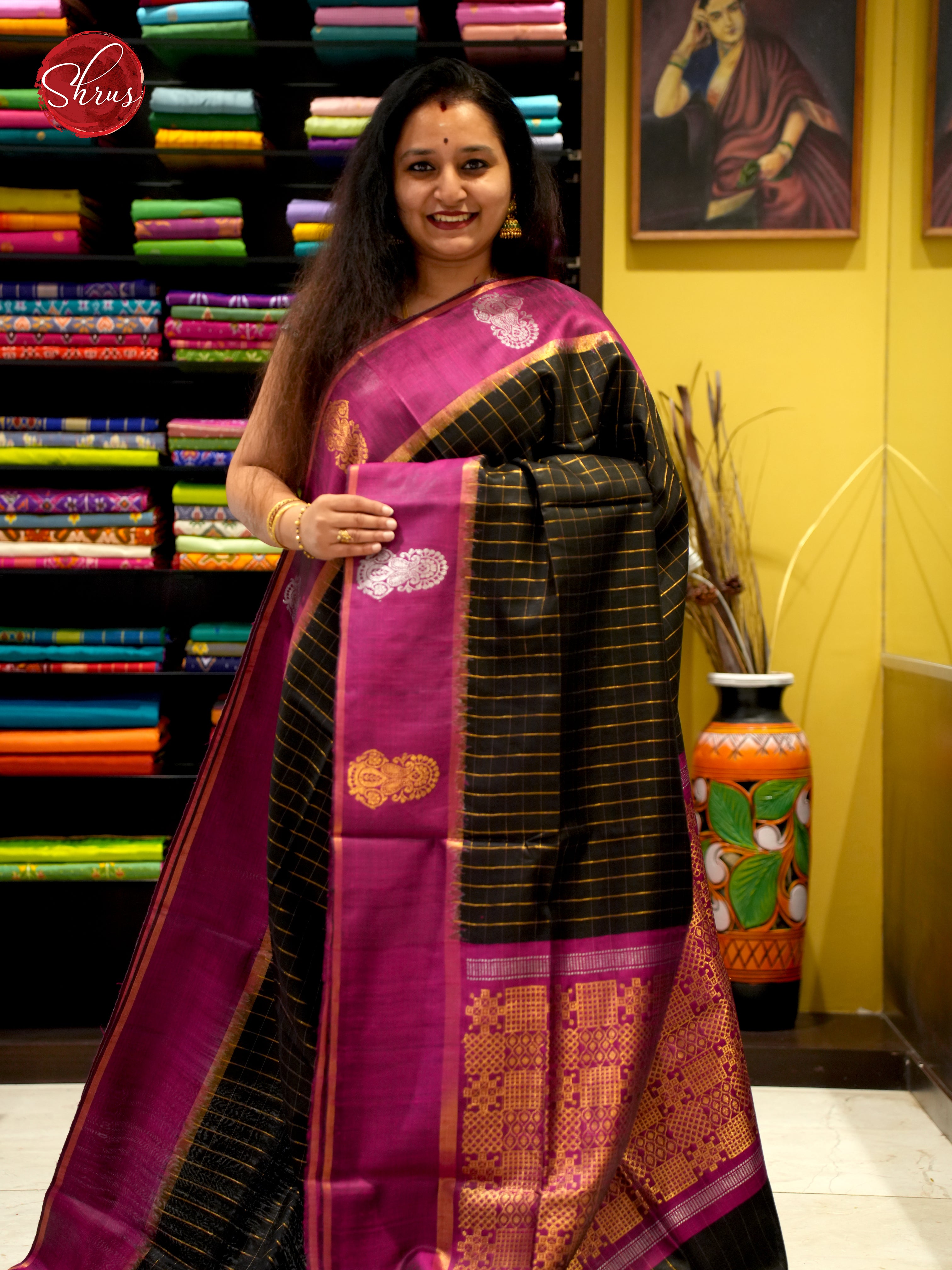 Black & Majenta - Raw Silk - Shop on ShrusEternity.com