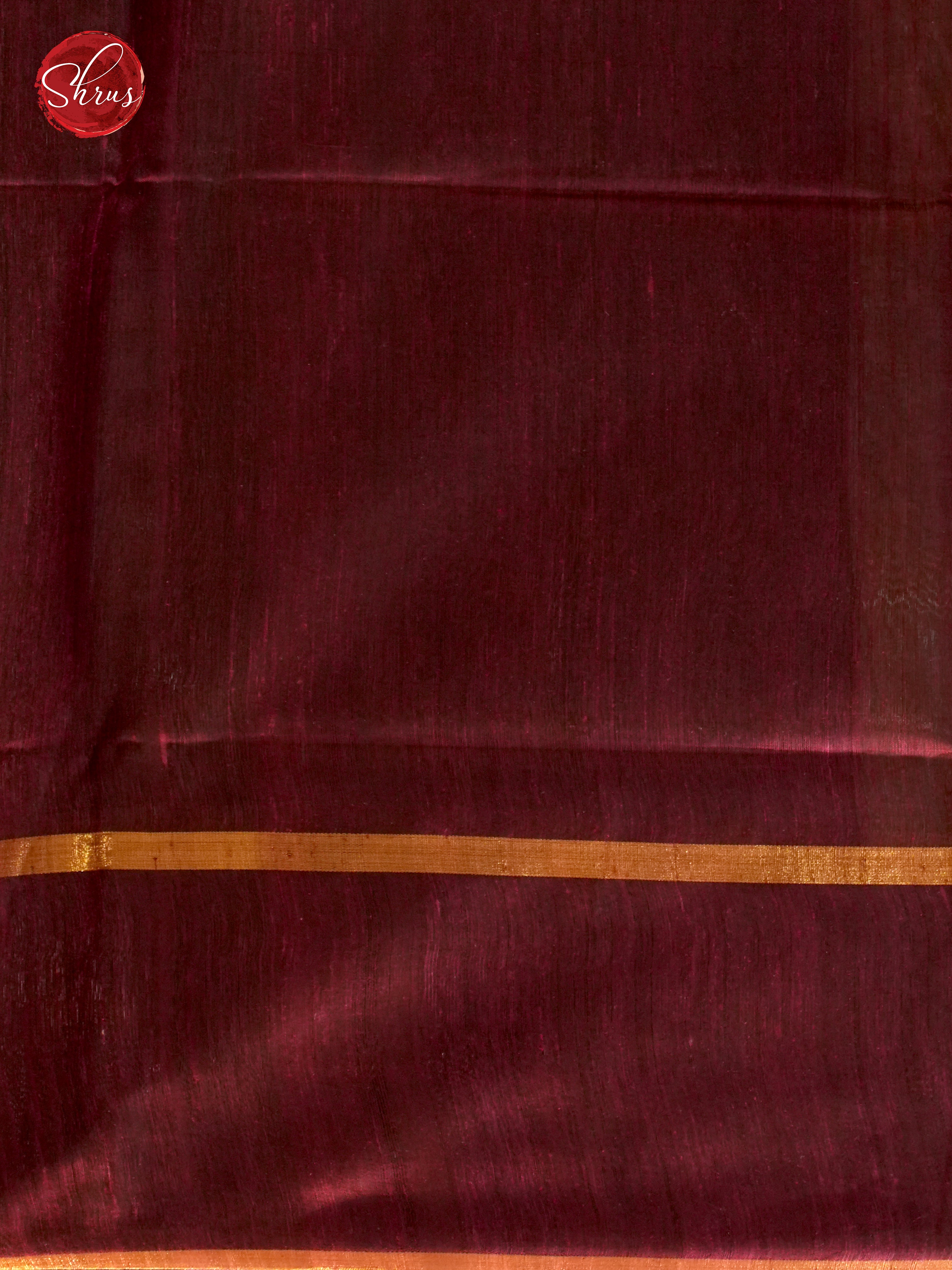 Beige & Maroon - Raw Silk Saree - Shop on ShrusEternity.com