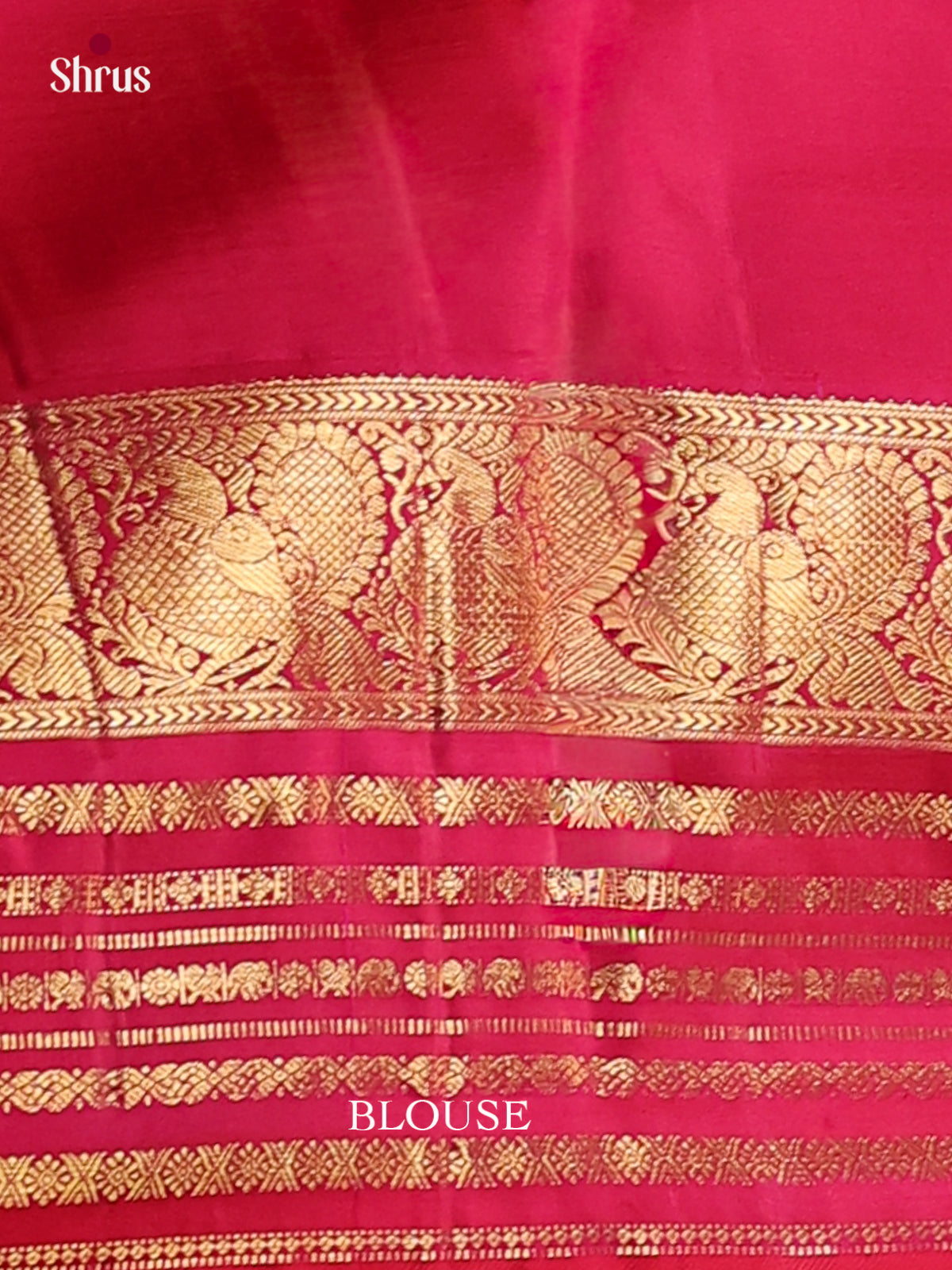 Dark Green Pattu Saree With Fine Zari Stripes | Red Zari Striped Border & Brocade Pallu