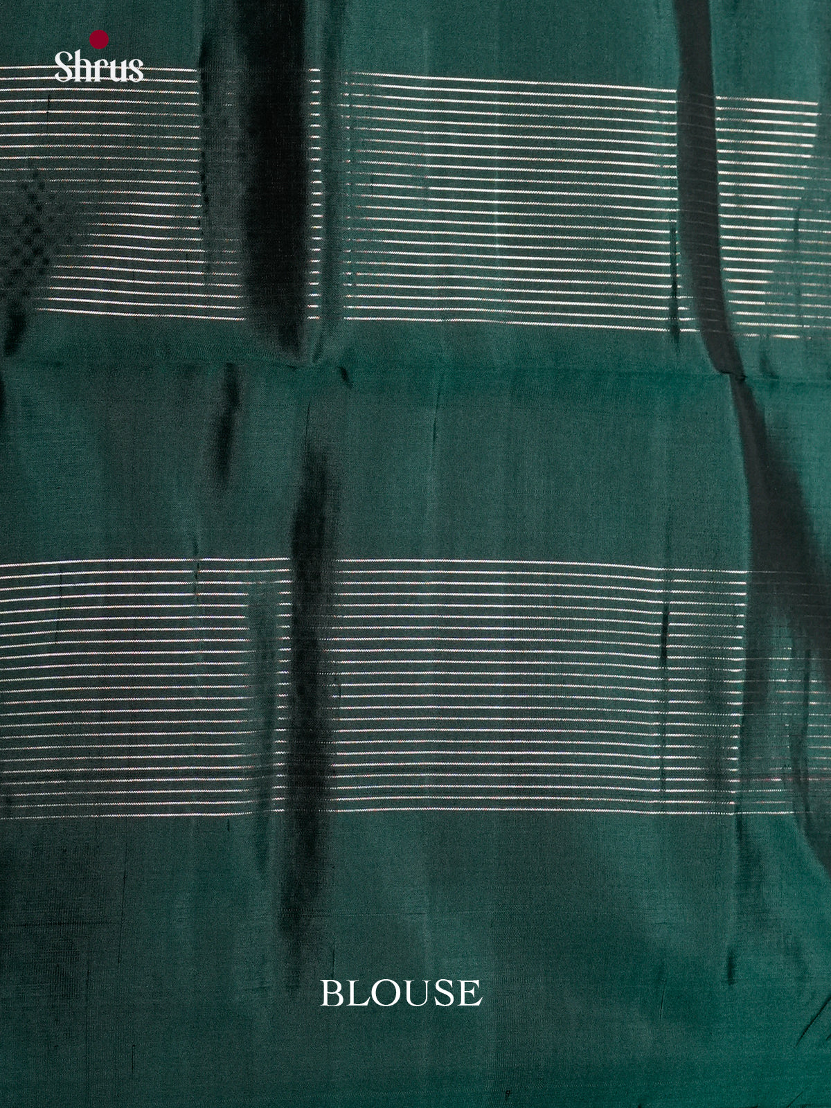 Buy Serene Dark Green Pure Silk Saree with Zari Stripes, Buttas & Pallu With Peacock Motifs