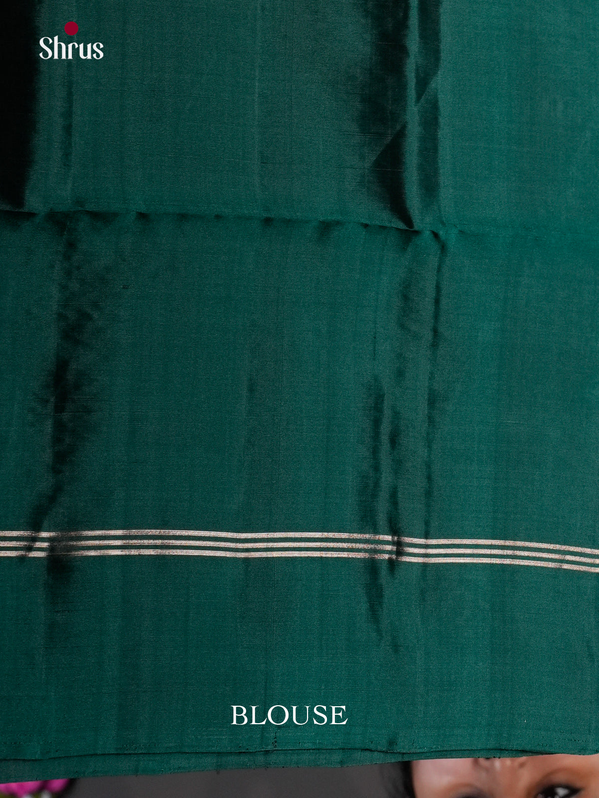 Buy Pretty Dark Green Silk Saree with Circular Motifs, Plain Border & Brocade pallu