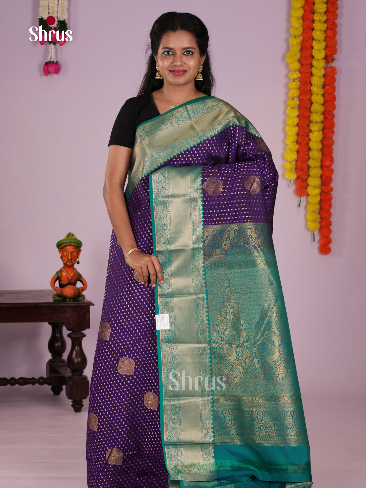 DLS09042 - Semi Kanchipuram Saree