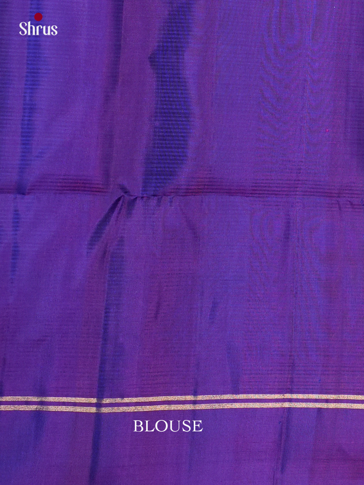Buy Stunning Double Shaded Blue Silk Saree with Dotted Stripes & Purple Plain Border