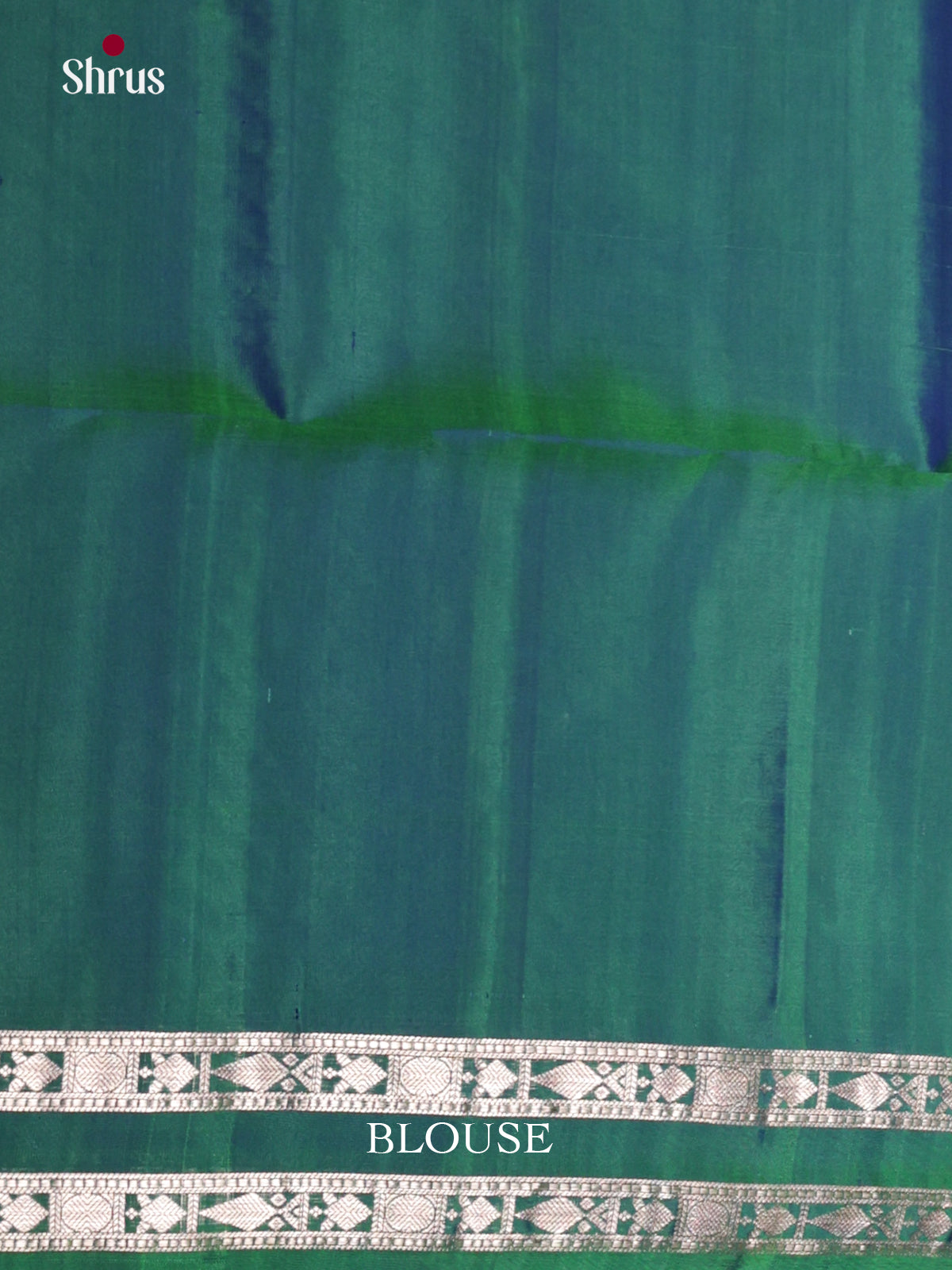 Buy Timeless Double Shaded Green Silk Saree with Silver Buttas & Rettaipet Zari Border