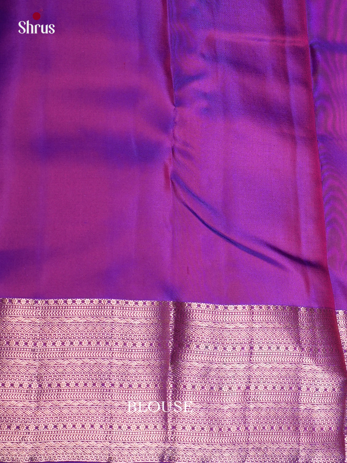 Buy Vibrant Dual Tone Purple Kanjivaram Saree with Floral Motifs, Traditional Zari Border & Pallu