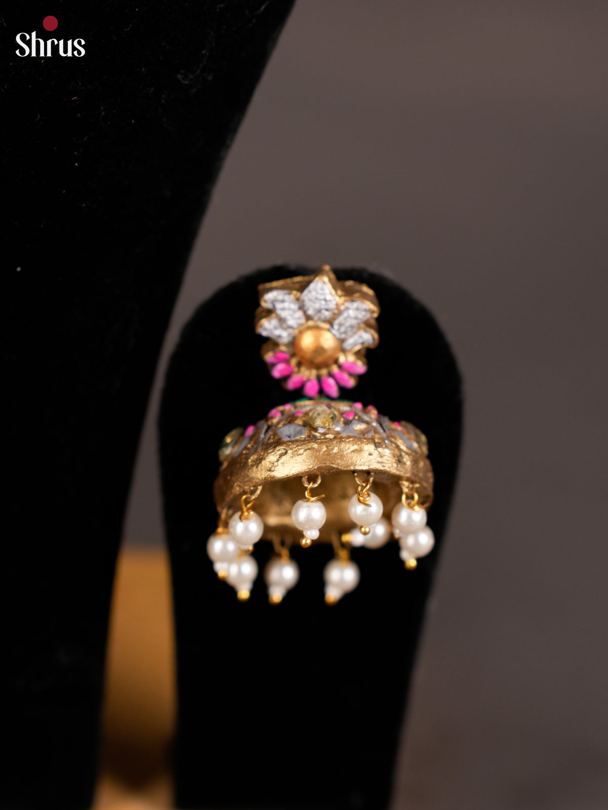 Beautiful Saraswathi pendant with elephant buttas Terracotta set - EAJ16009 - Terracotta Set - Shop on Shrus.com