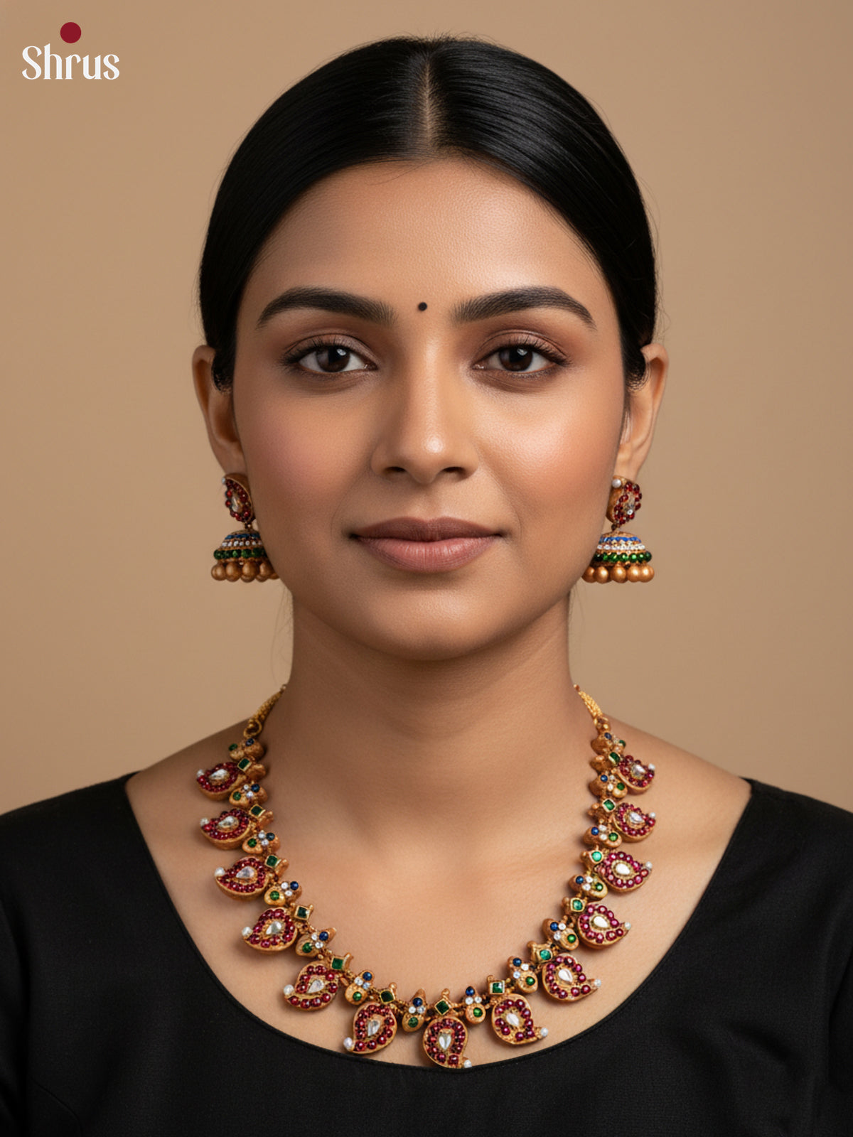 Charming Handcrafted manga Necklace Terra cotta set - EAJ16013 - Shop on Shrus.com