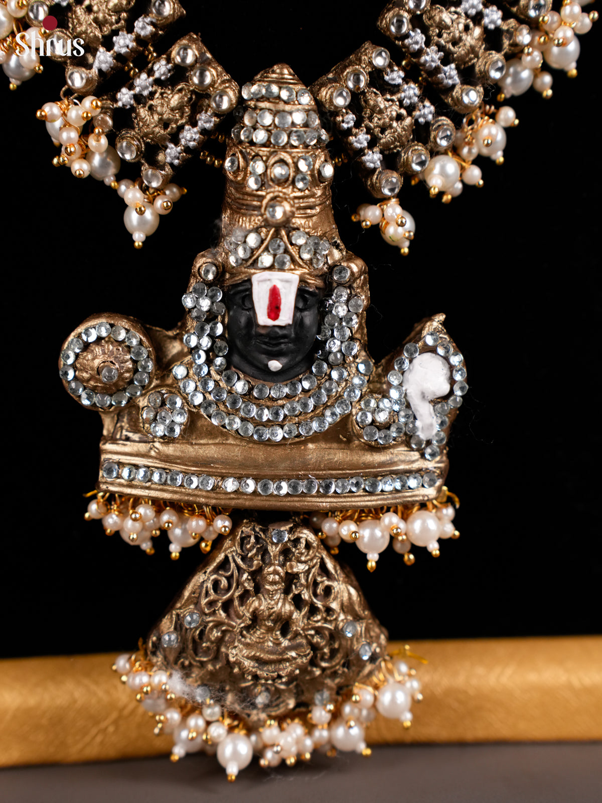 DIvine Balaji necklace Terracotta set with earring -EAJ16023 - Shop on Shrus.com