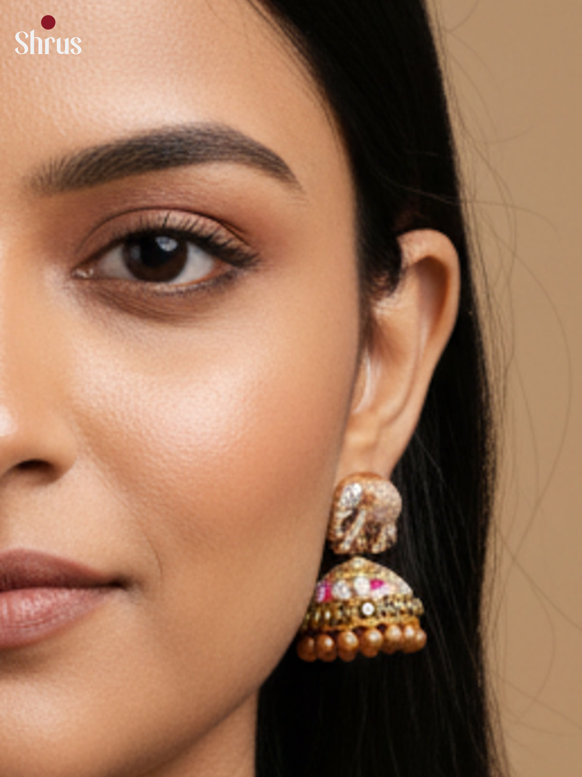 Stunning Elephant Necklace Terracota set -EAJ16024 - Shop on Shrus.com