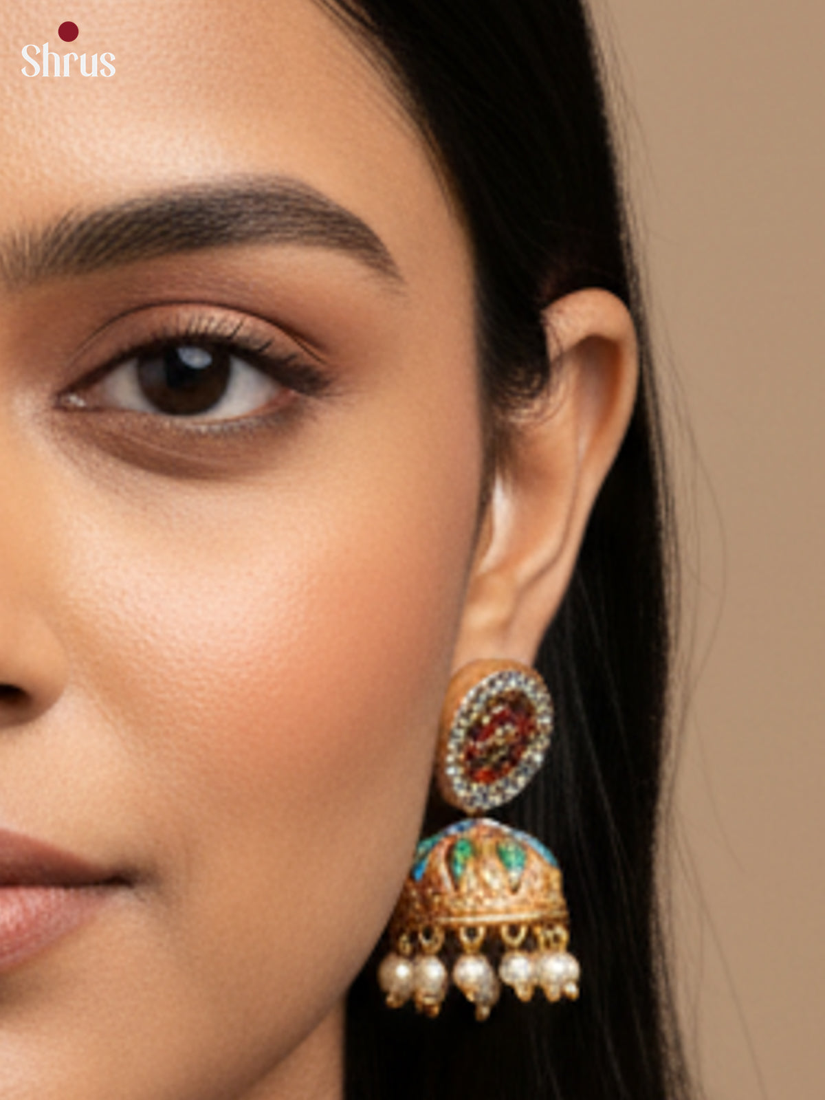 Handcrafted Peacock necklace Terracotta set - EAJ16036 - Shop on Shrus.com