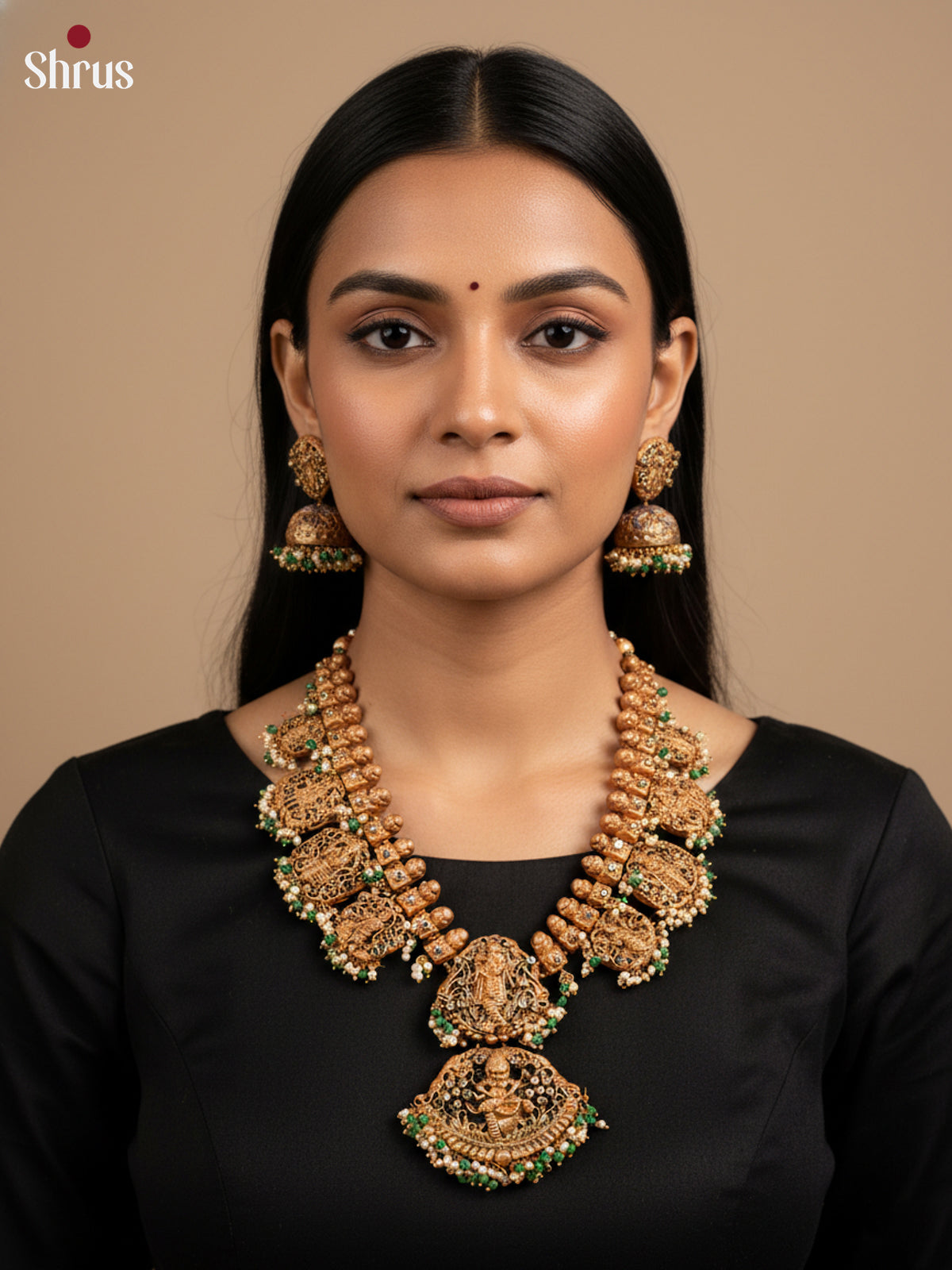 Exquisite Handcrafted Vishnu Dasavatharam Terracotta Necklace -EAJ20002