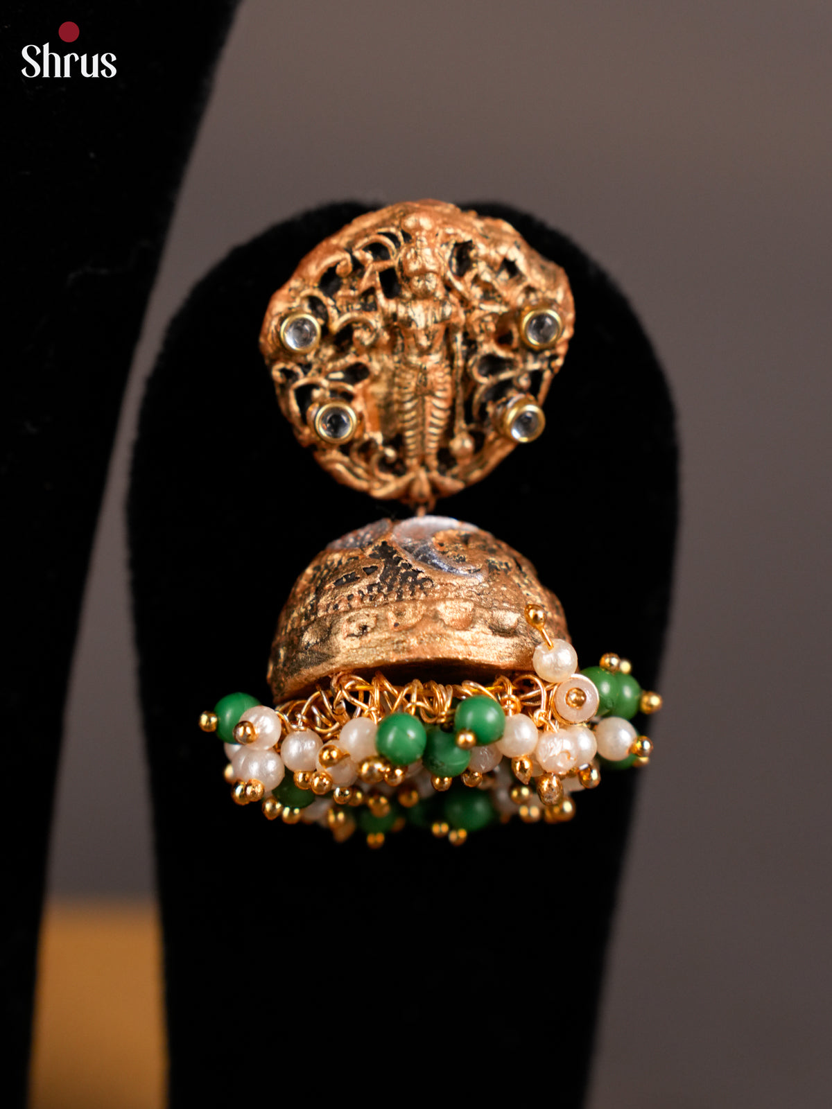 Exquisite Handcrafted Vishnu Dasavatharam Terracotta Necklace -EAJ20002 - Shop on Shrus.com