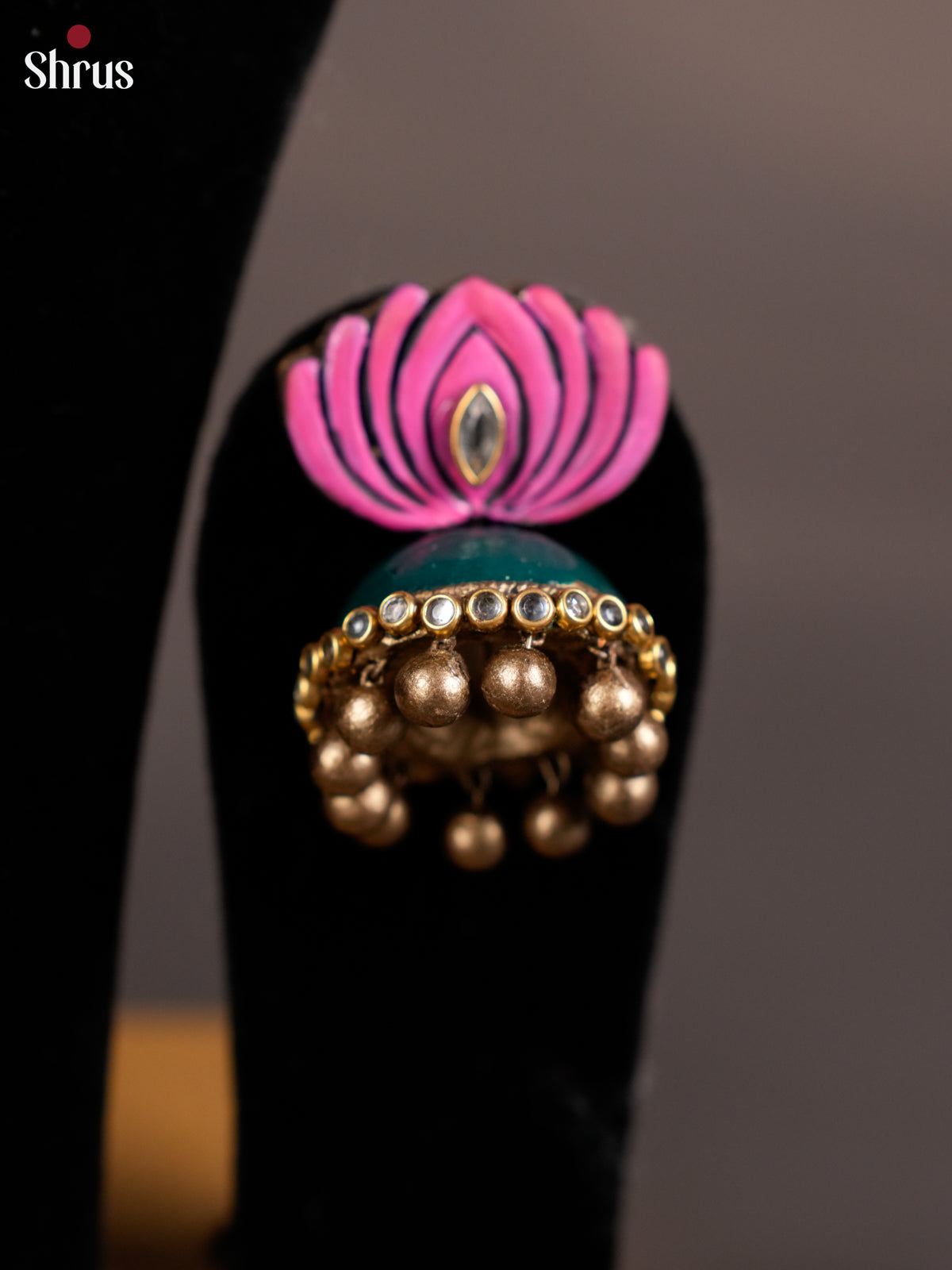 Exquisite Pichwai necklace TerraCotta set - EAJ20013 - Shop on Shrus.com