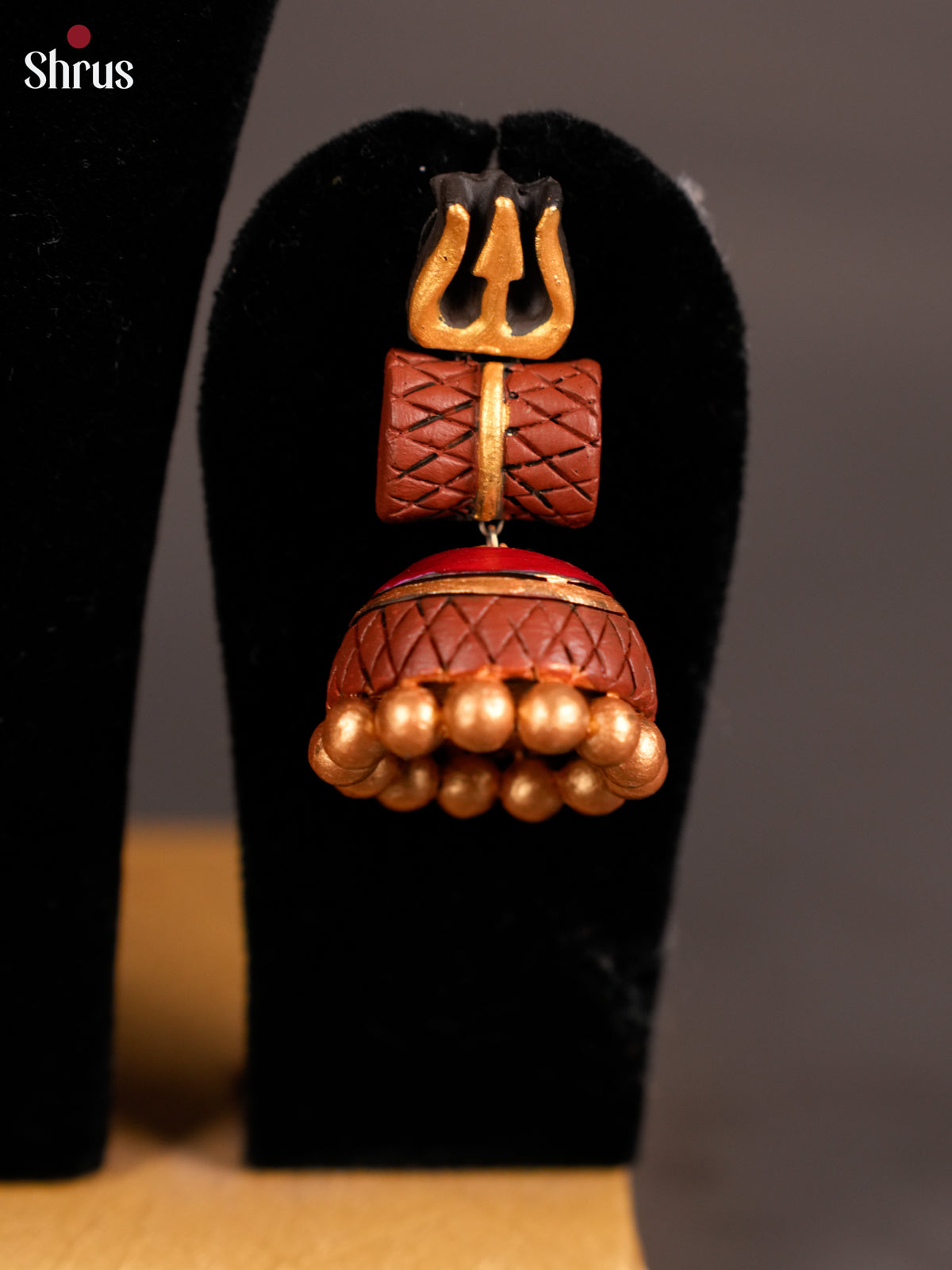 Elegant Handcrafted Shiv Parvathy necklace Terracotta set -EAJ20014 - Shop on Shrus.com