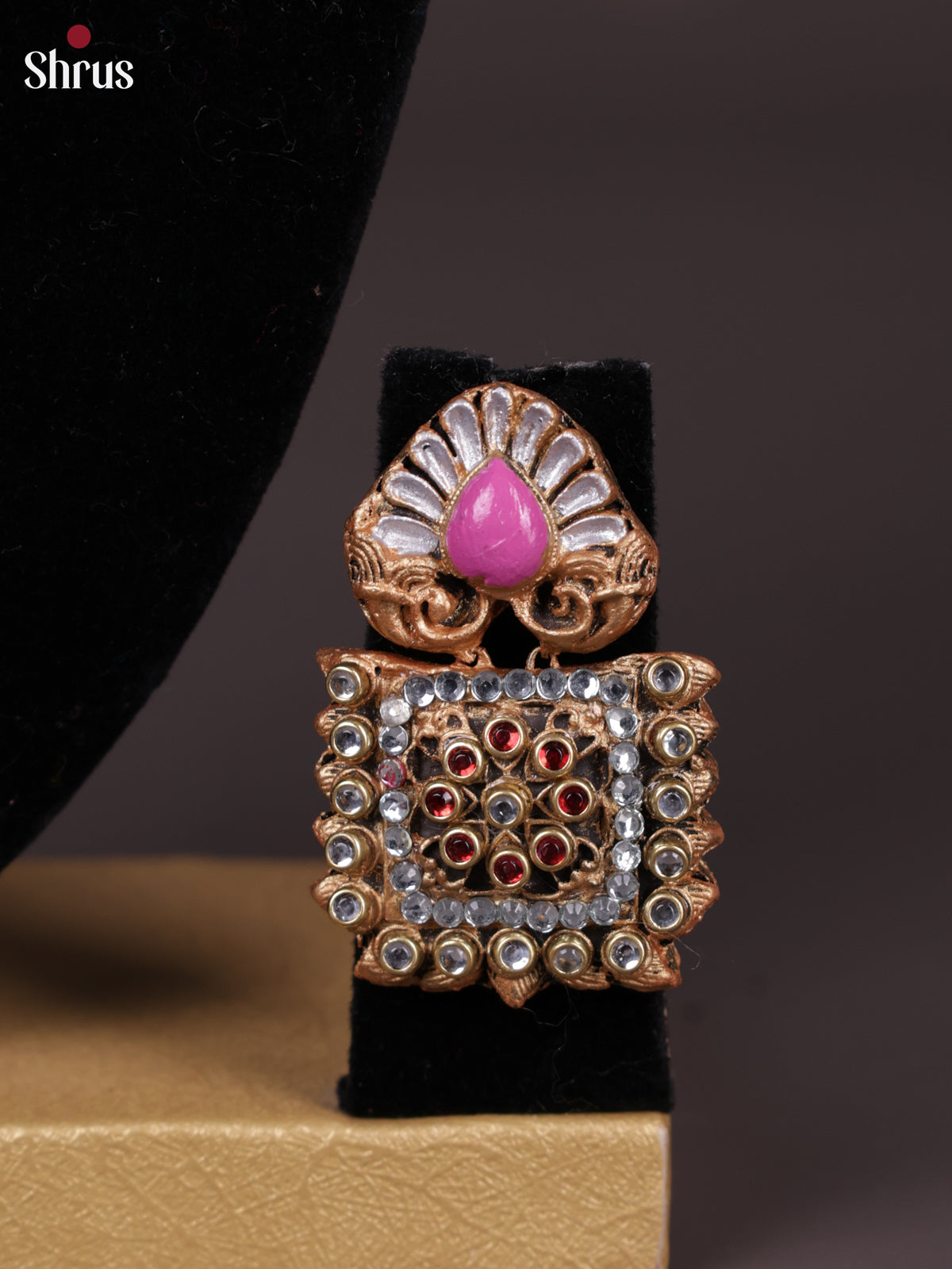 Beautiful White Handmade Peacock Design Terracotta set with earring- EAJ24012