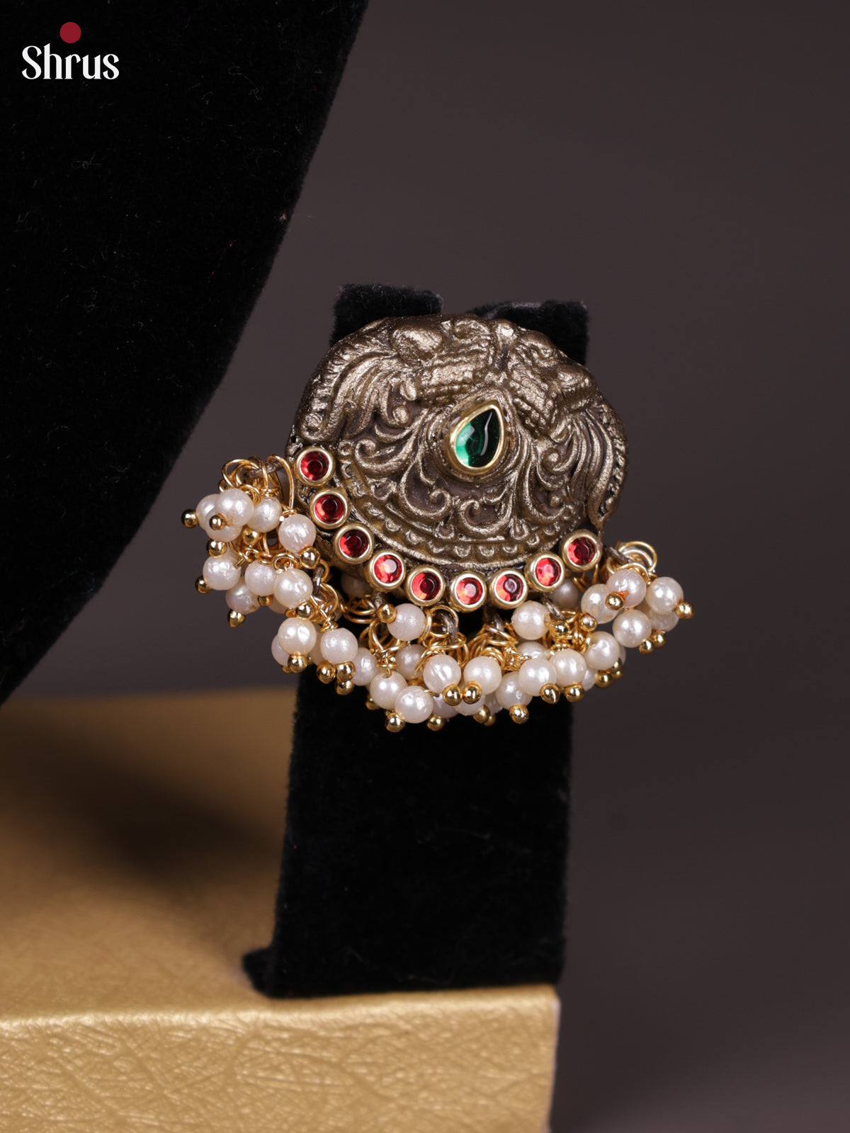 Antique Peacock design handpainted Terra cotta set -EAJ24016