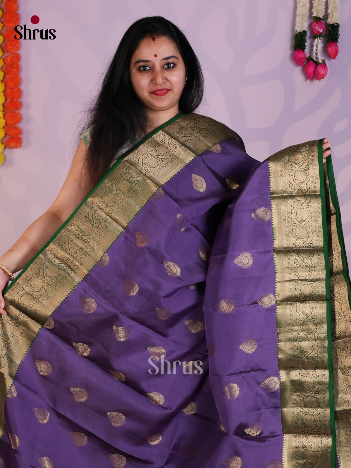 EAS03039 - Kanchipuram Butta design Saree - Shop on Shrus.com