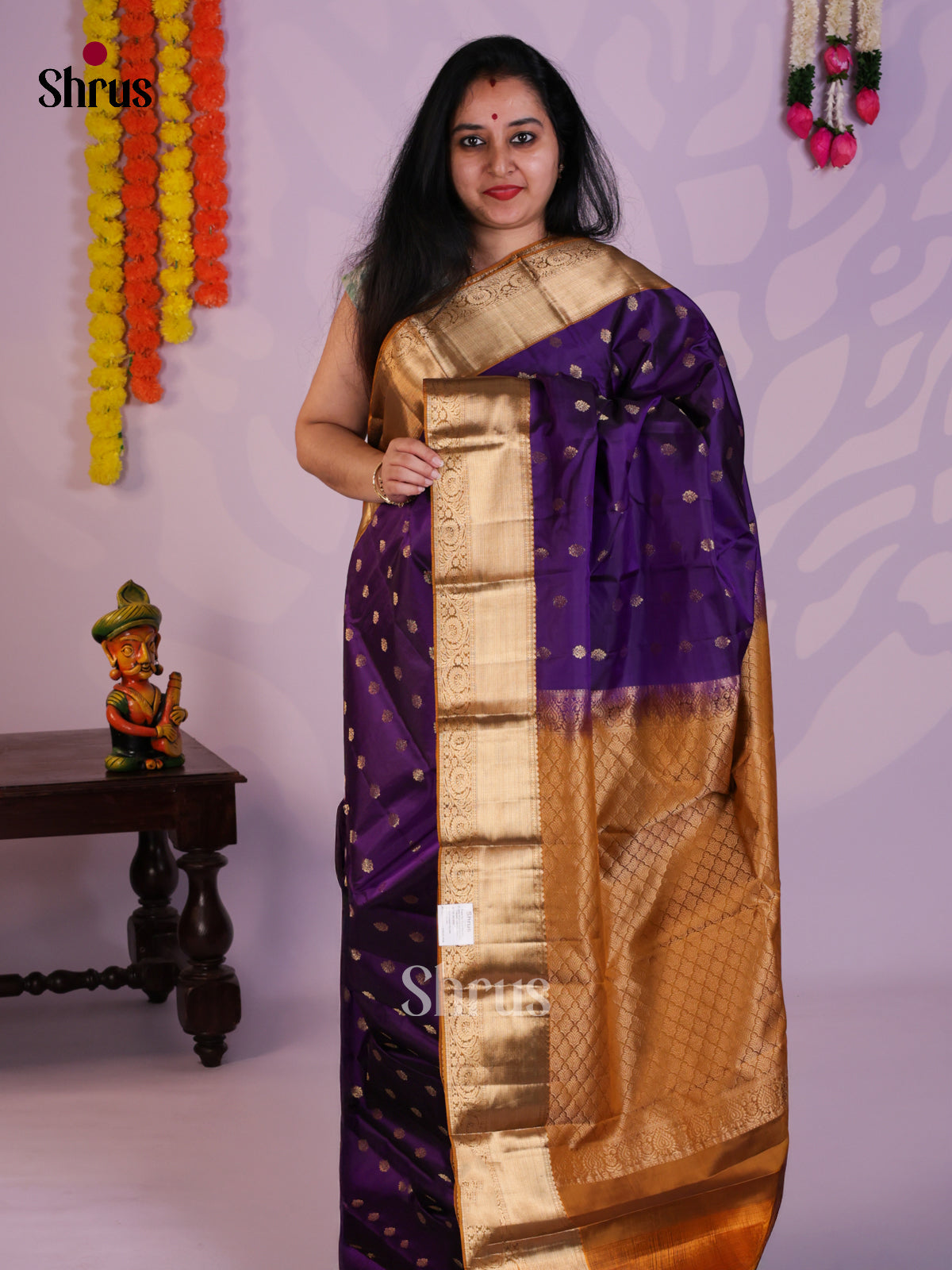 EAS03041 - Kanchipuram Butta design Saree - Shop on Shrus.com