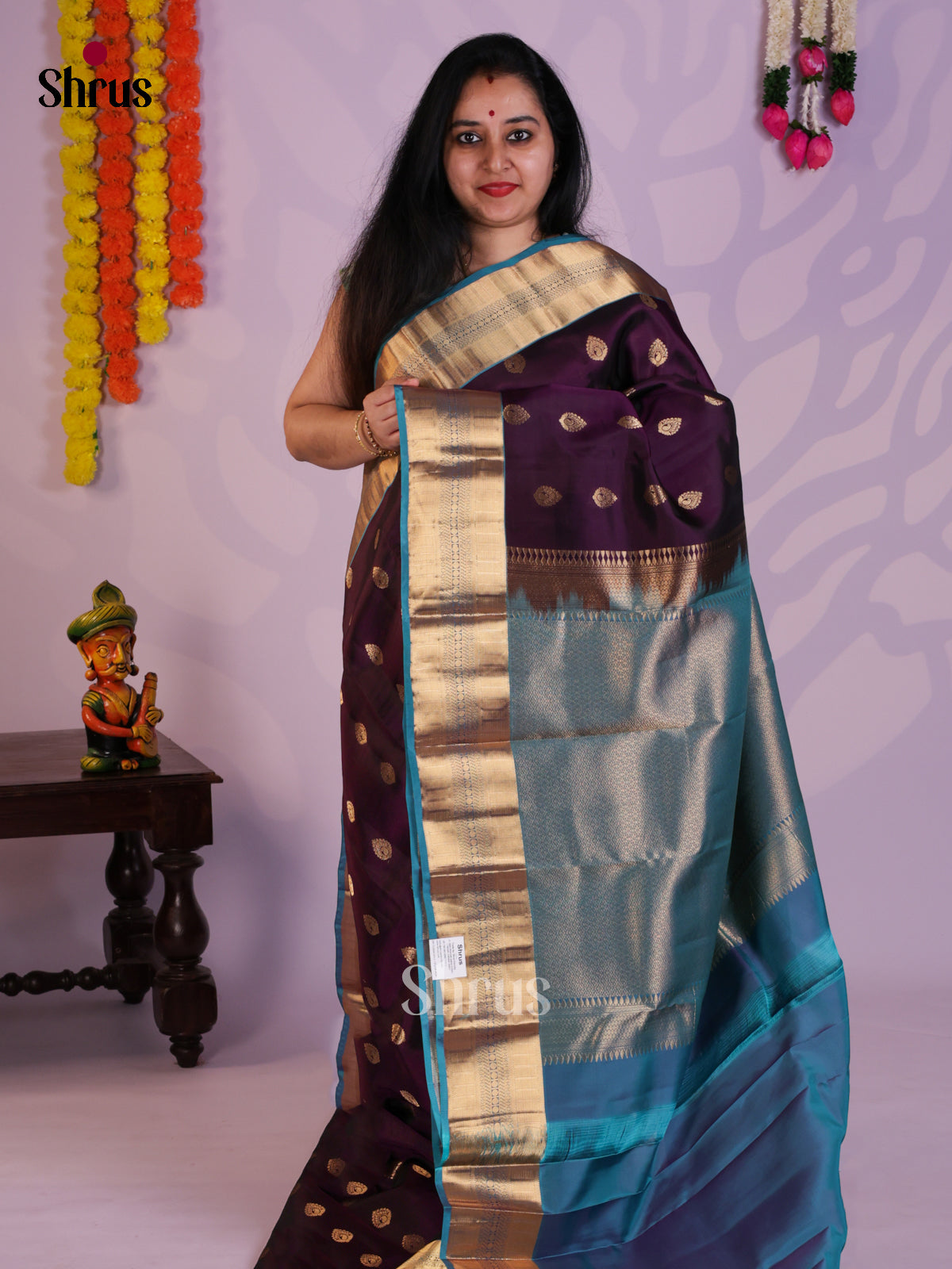 EAS03056 - Kanchipuram Butta design Saree - Shop on Shrus.com
