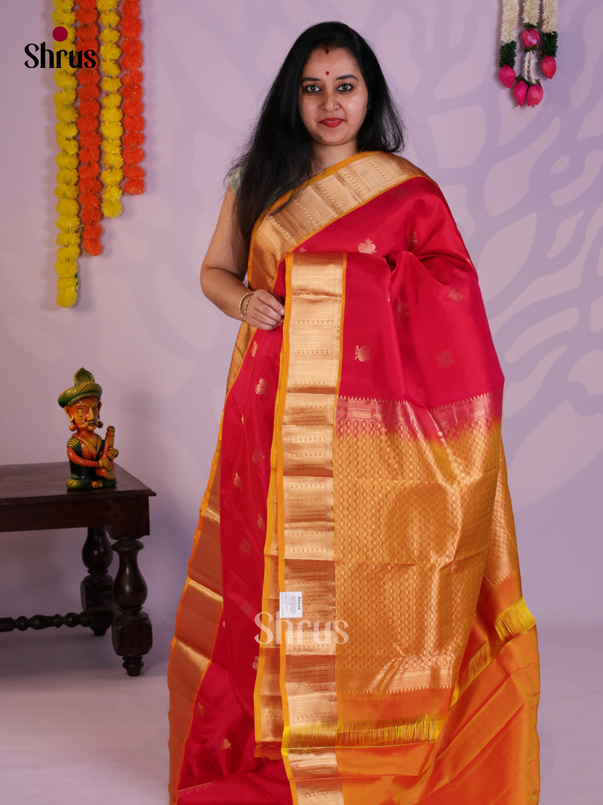 EAS03059 - Kanchipuram Butta design Saree - Shop on Shrus.com