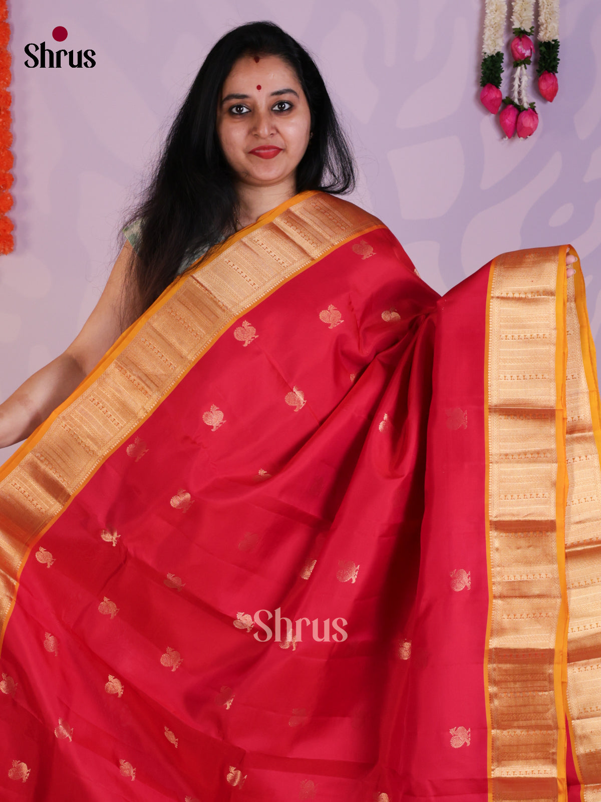 EAS03059 - Kanchipuram Butta design Saree - Shop on Shrus.com