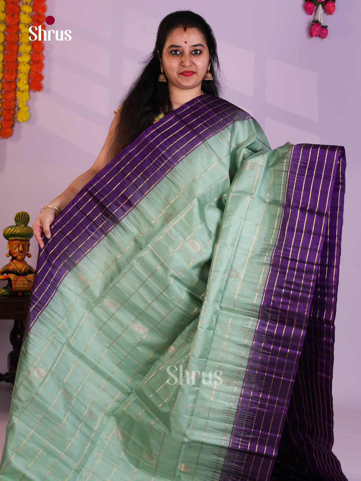 EAS08018 - Soft Silk Saree - Shop on Shrus.com