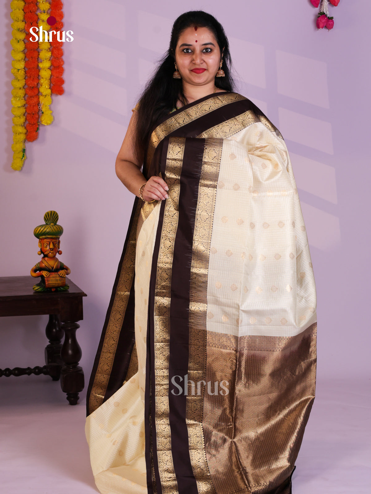EAS08038 - Soft Silk Saree - Shop on Shrus.com