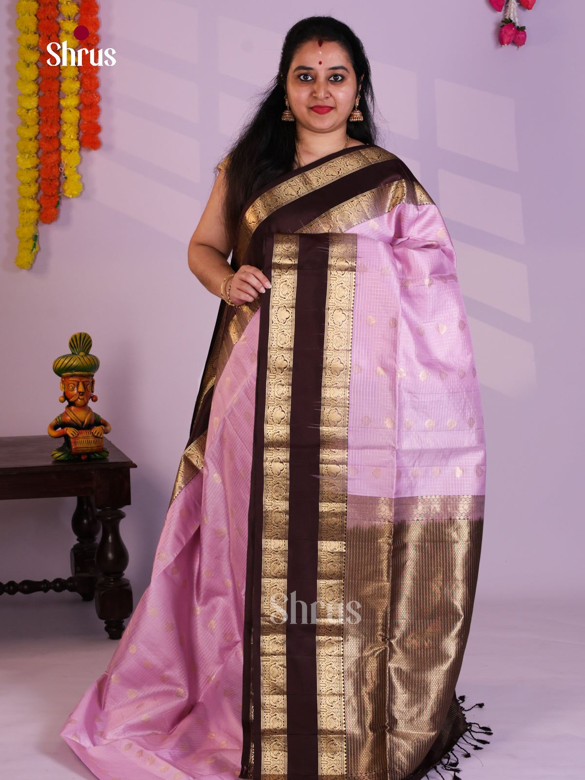 EAS08040 - Soft Silk Saree - Shop on Shrus.com