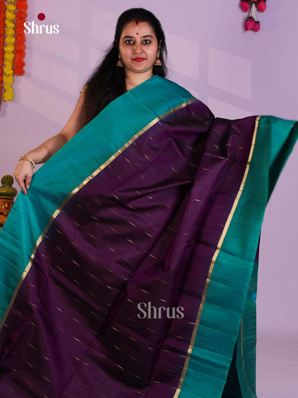 EAS08054 - Soft Silk Saree - Shop on Shrus.com