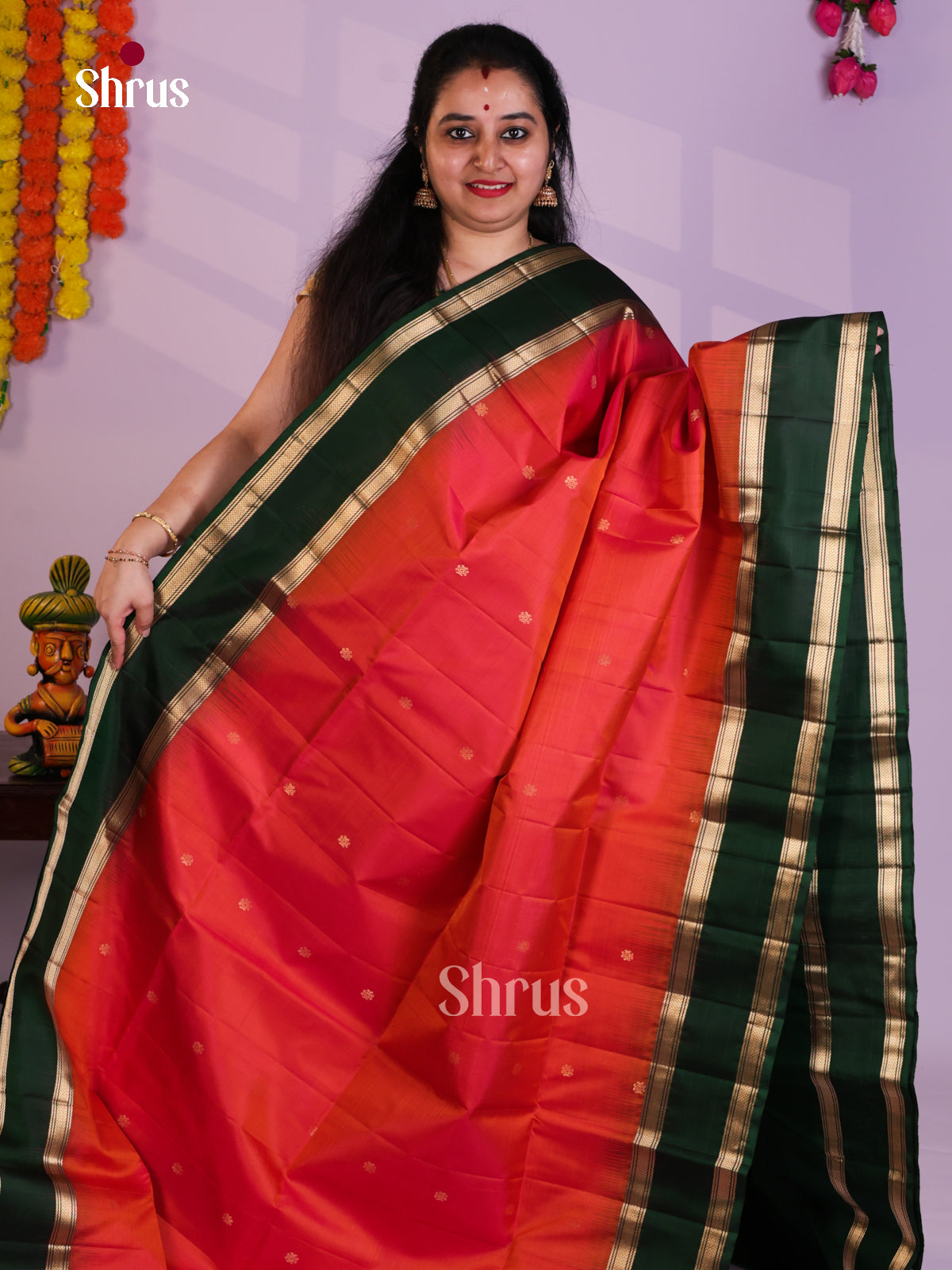 EAS08062 - Soft Silk Saree - Shop on Shrus.com