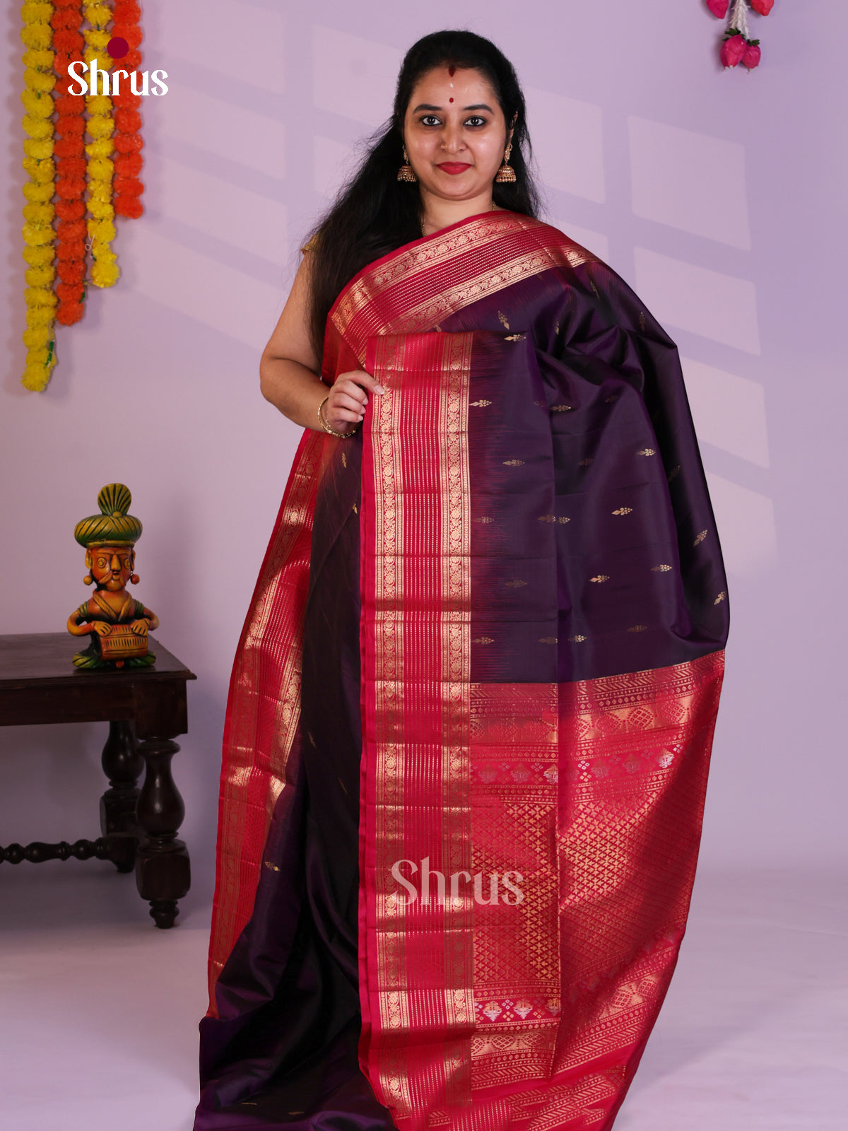 EAS08076 - Soft Silk Saree - Shop on Shrus.com