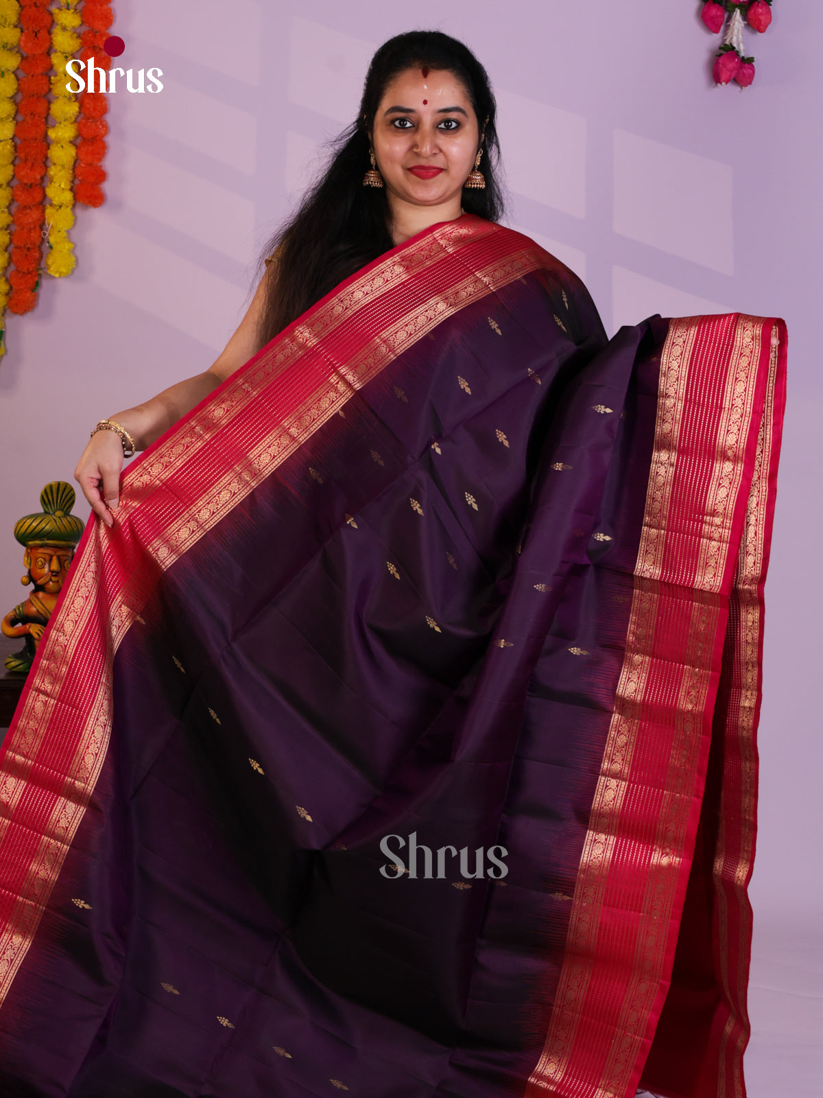 EAS08076 - Soft Silk Saree - Shop on Shrus.com