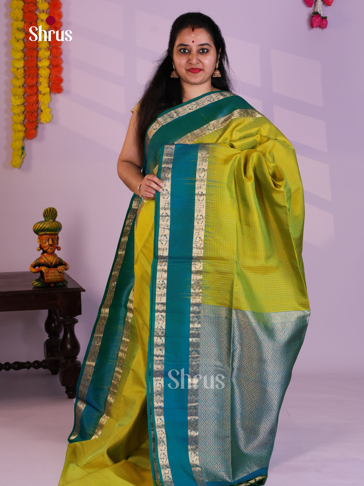 EAS08085 - Soft Silk Saree - Shop on Shrus.com