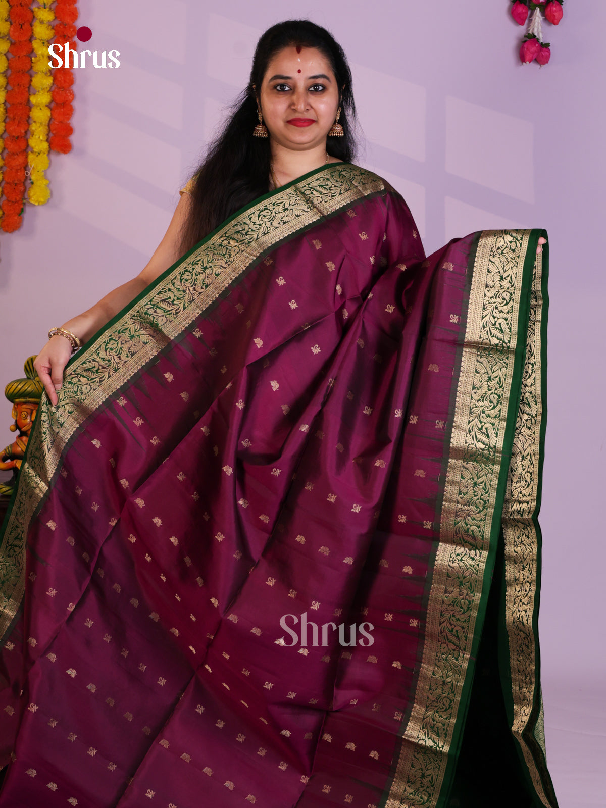 EAS08093 - Soft Silk Saree - Shop on Shrus.com