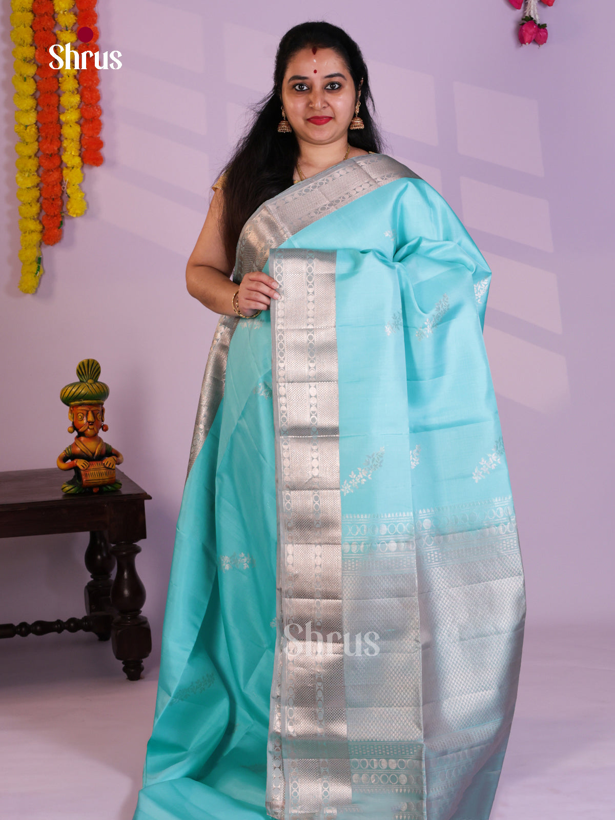 EAS08121 - Soft Silk Saree - Shop on Shrus.com