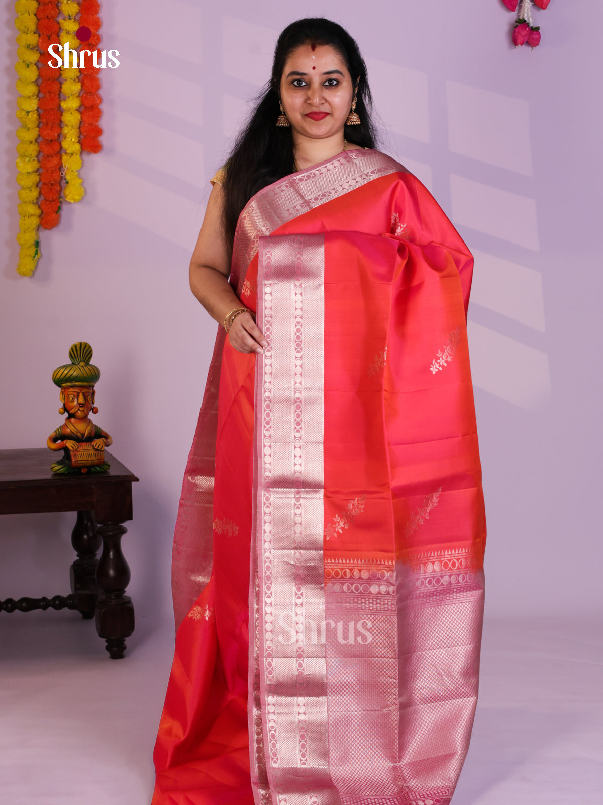 EAS08130 - Soft Silk Saree - Shop on Shrus.com