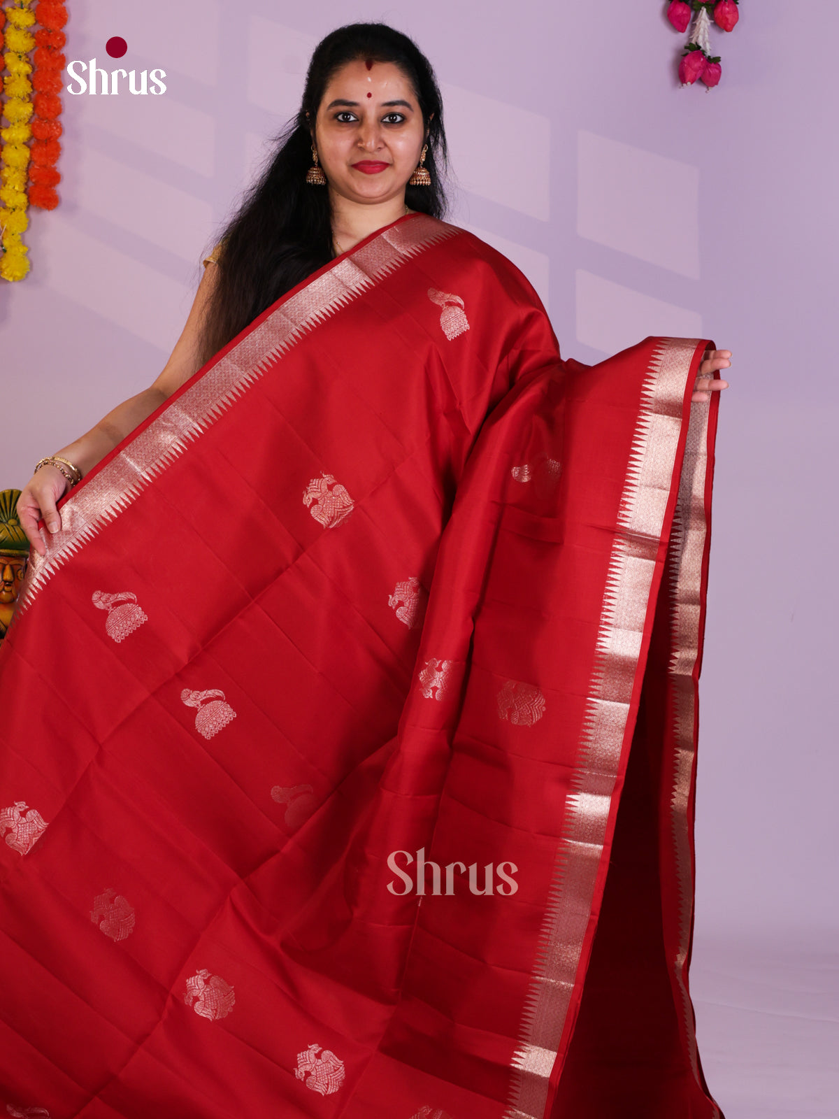 EAS08133 - Soft Silk Saree - Shop on Shrus.com