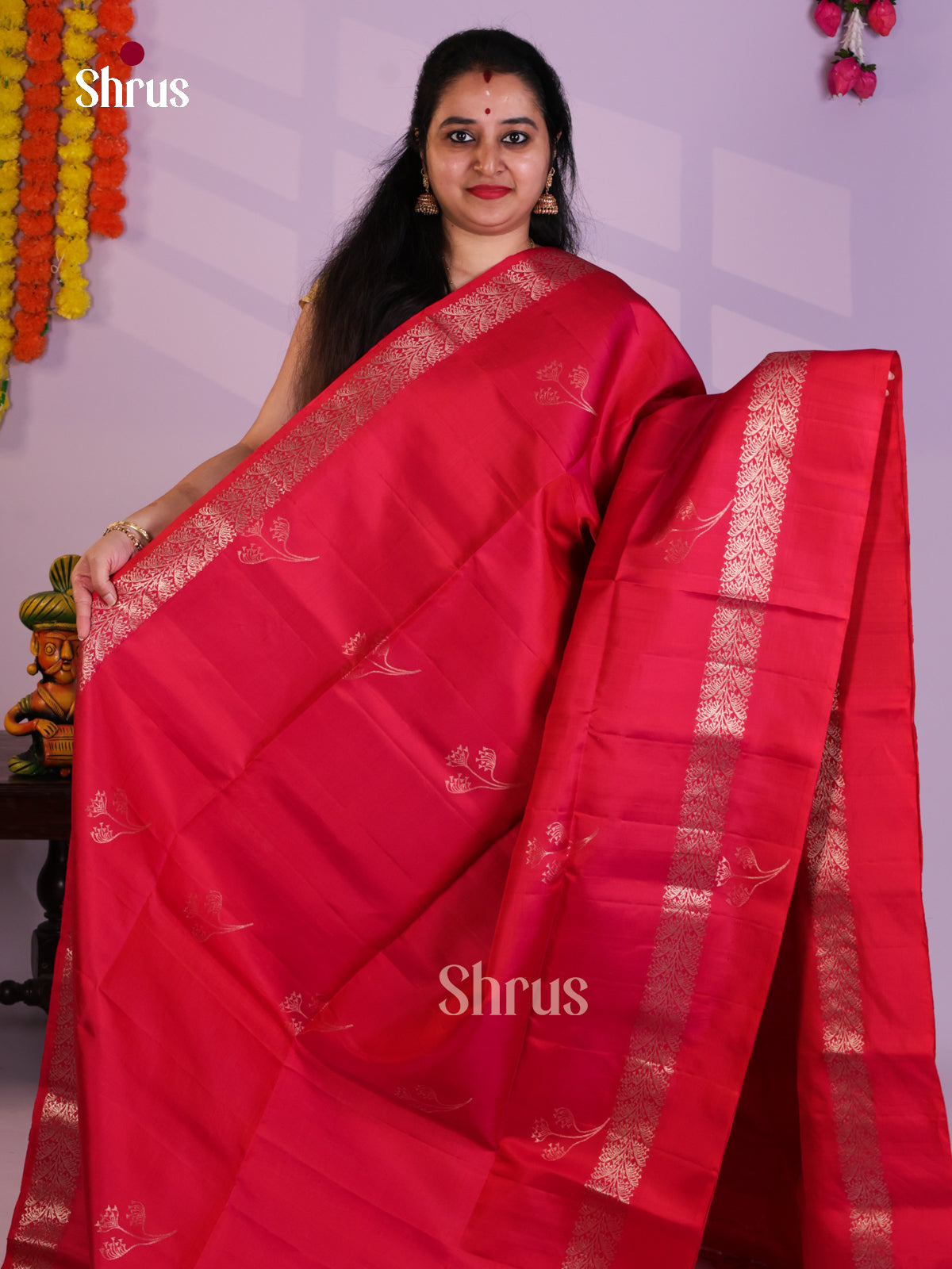 EAS08139 - Soft Silk Saree - Shop on Shrus.com