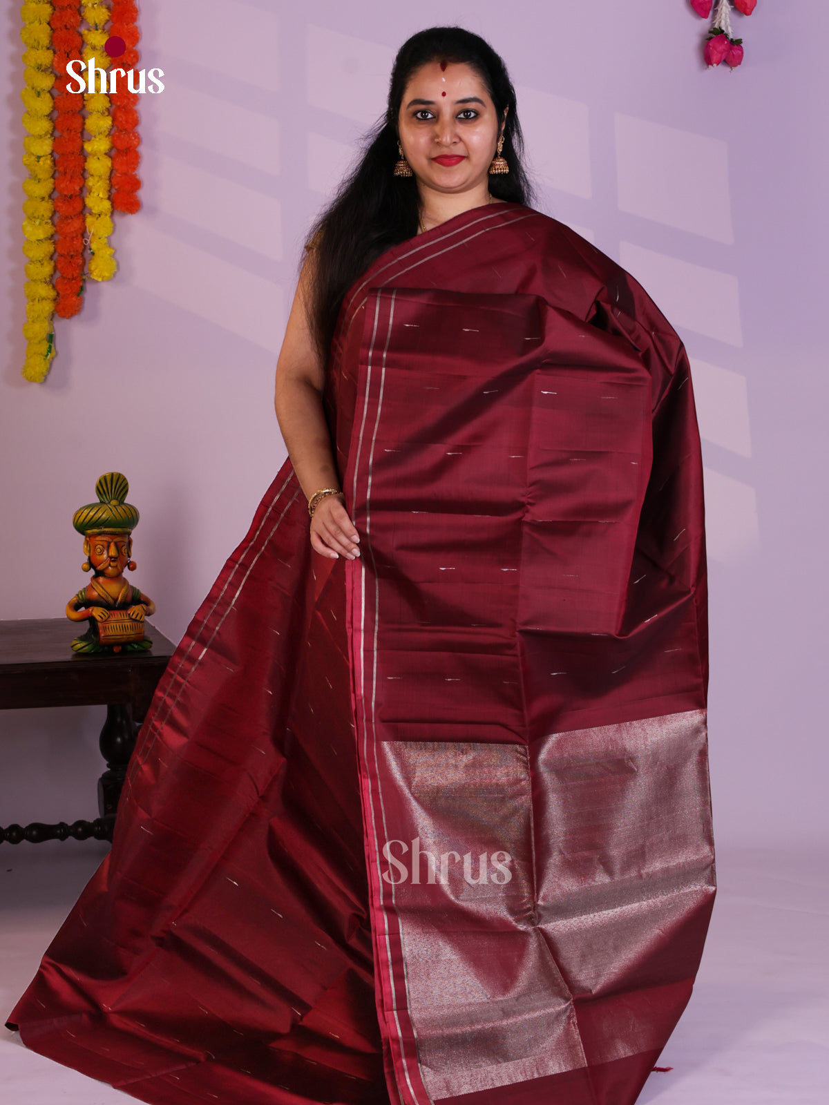 EAS08147 - Soft Silk Saree - Shop on Shrus.com