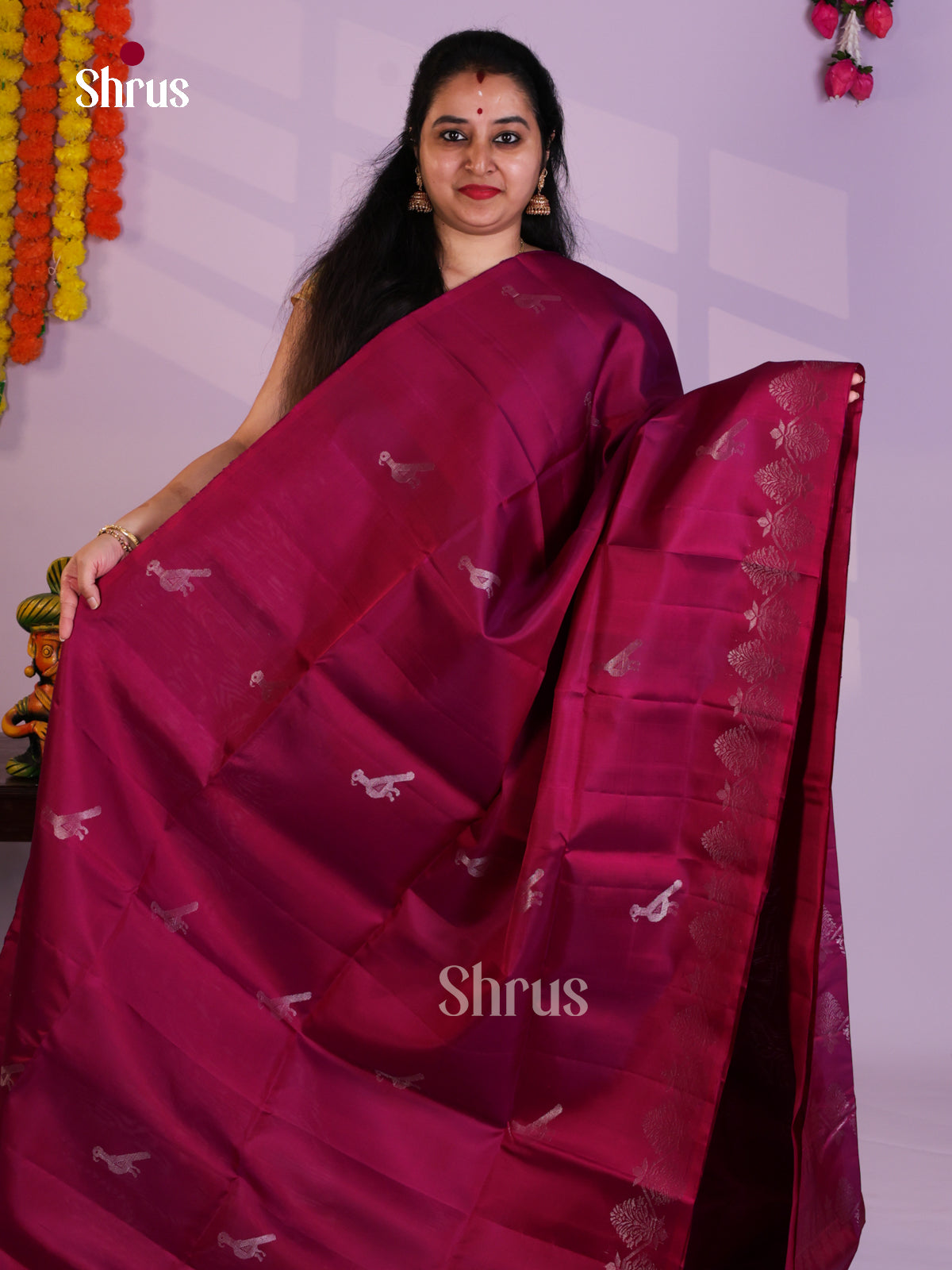 EAS08160 - Soft Silk Saree - Shop on Shrus.com