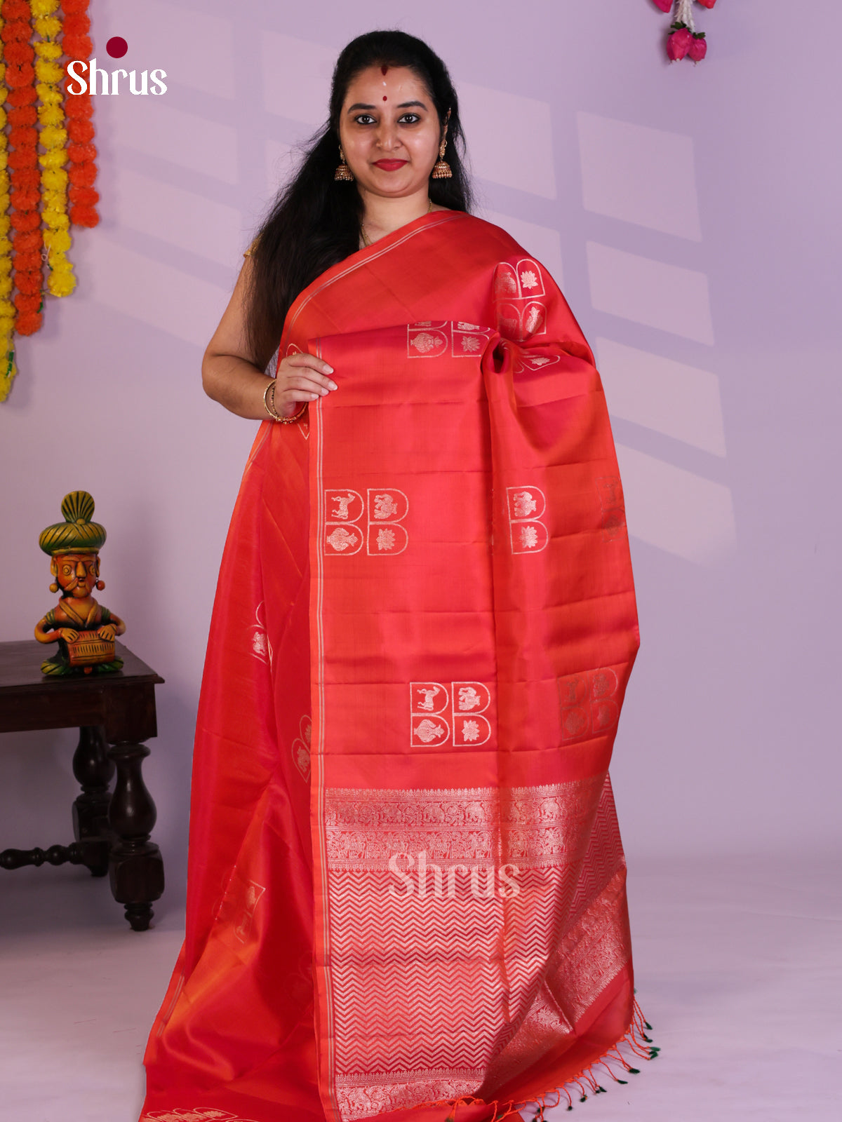 EAS08170 - Soft Silk Saree - Shop on Shrus.com