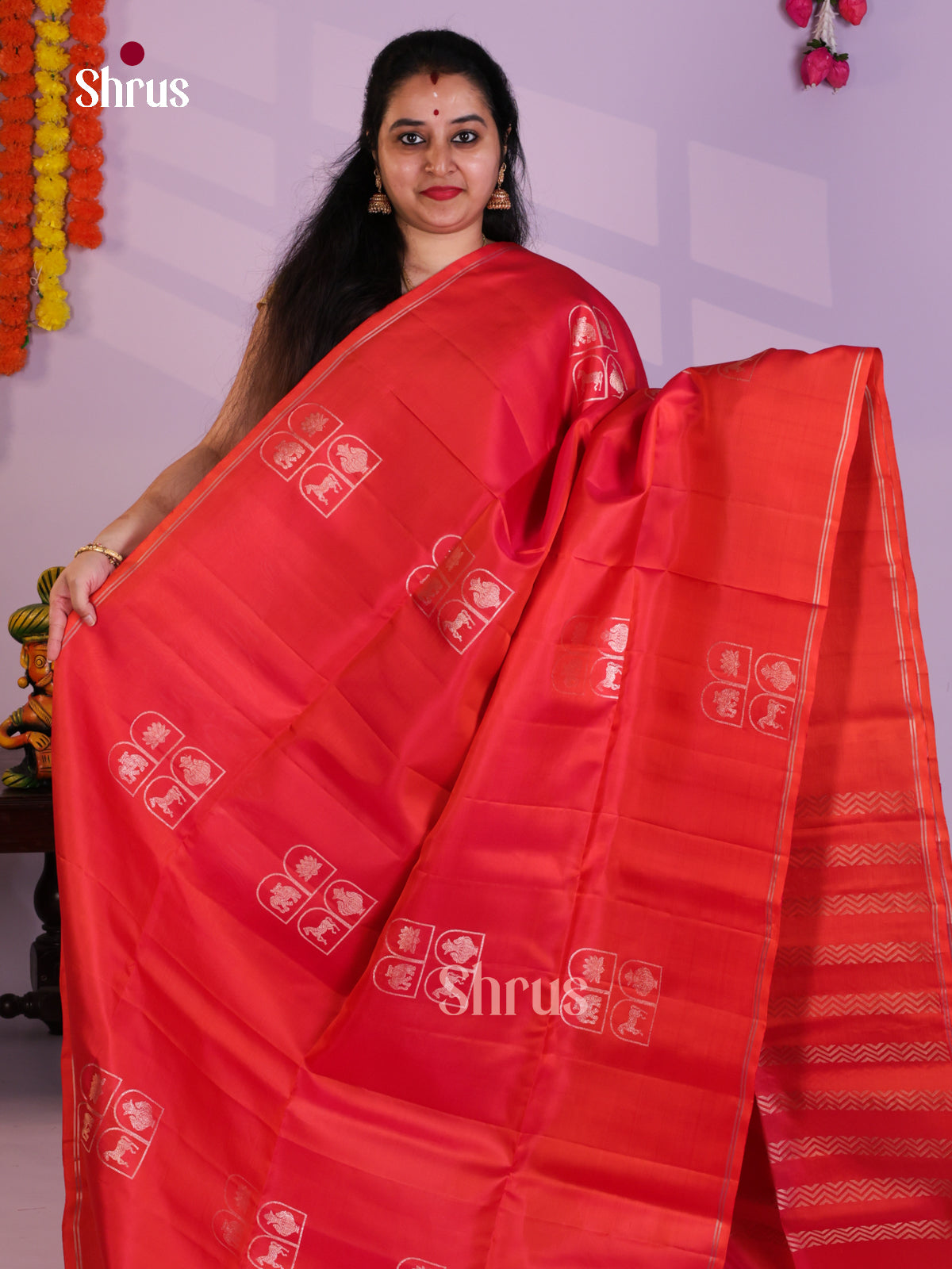 EAS08170 - Soft Silk Saree - Shop on Shrus.com