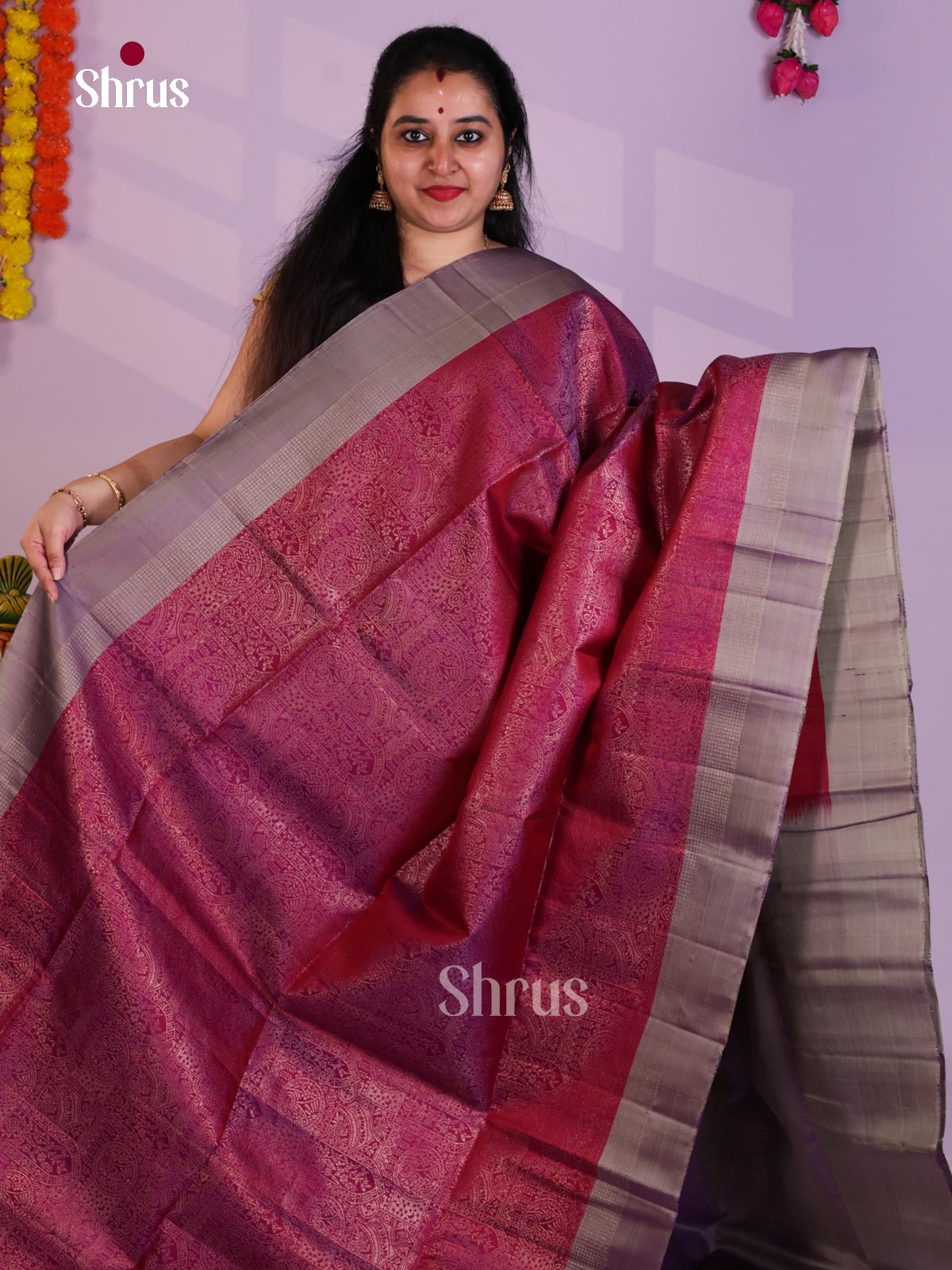 EAS08171 - Soft Silk Saree - Shop on Shrus.com
