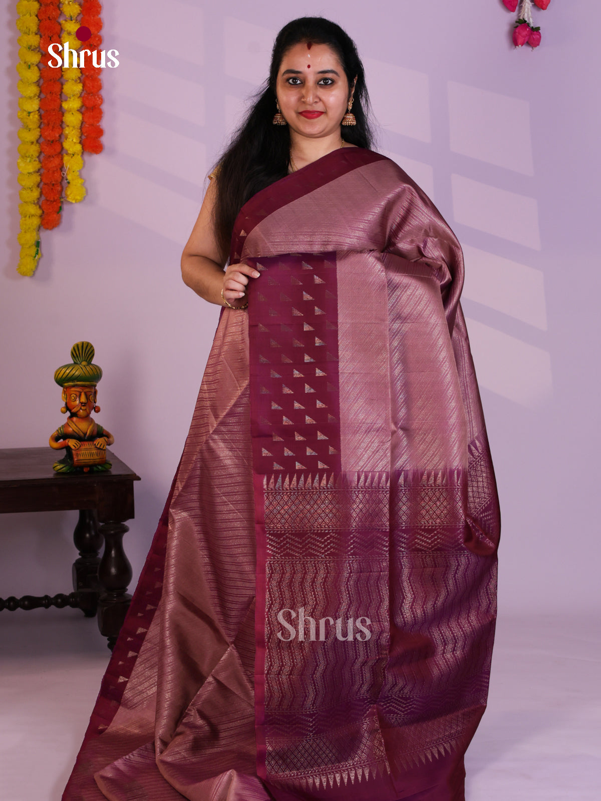 EAS08180 - Soft Silk Saree - Shop on Shrus.com