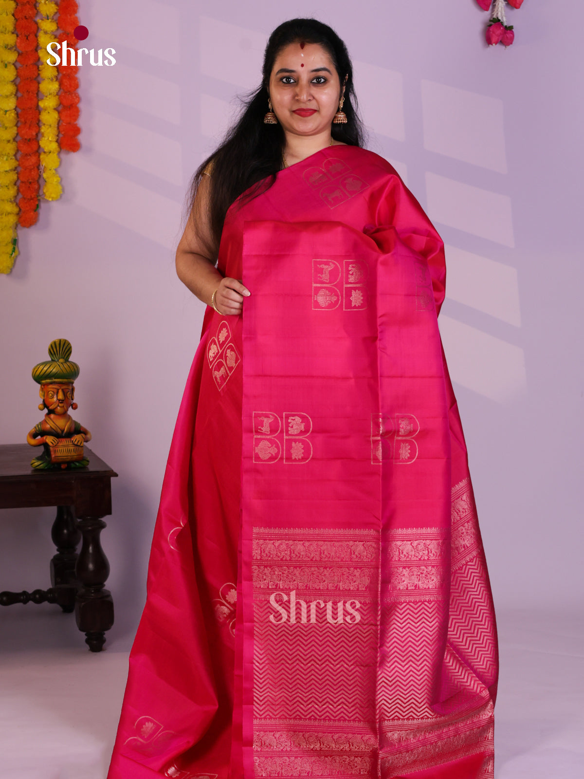 EAS08192 - Soft Silk Saree - Shop on Shrus.com